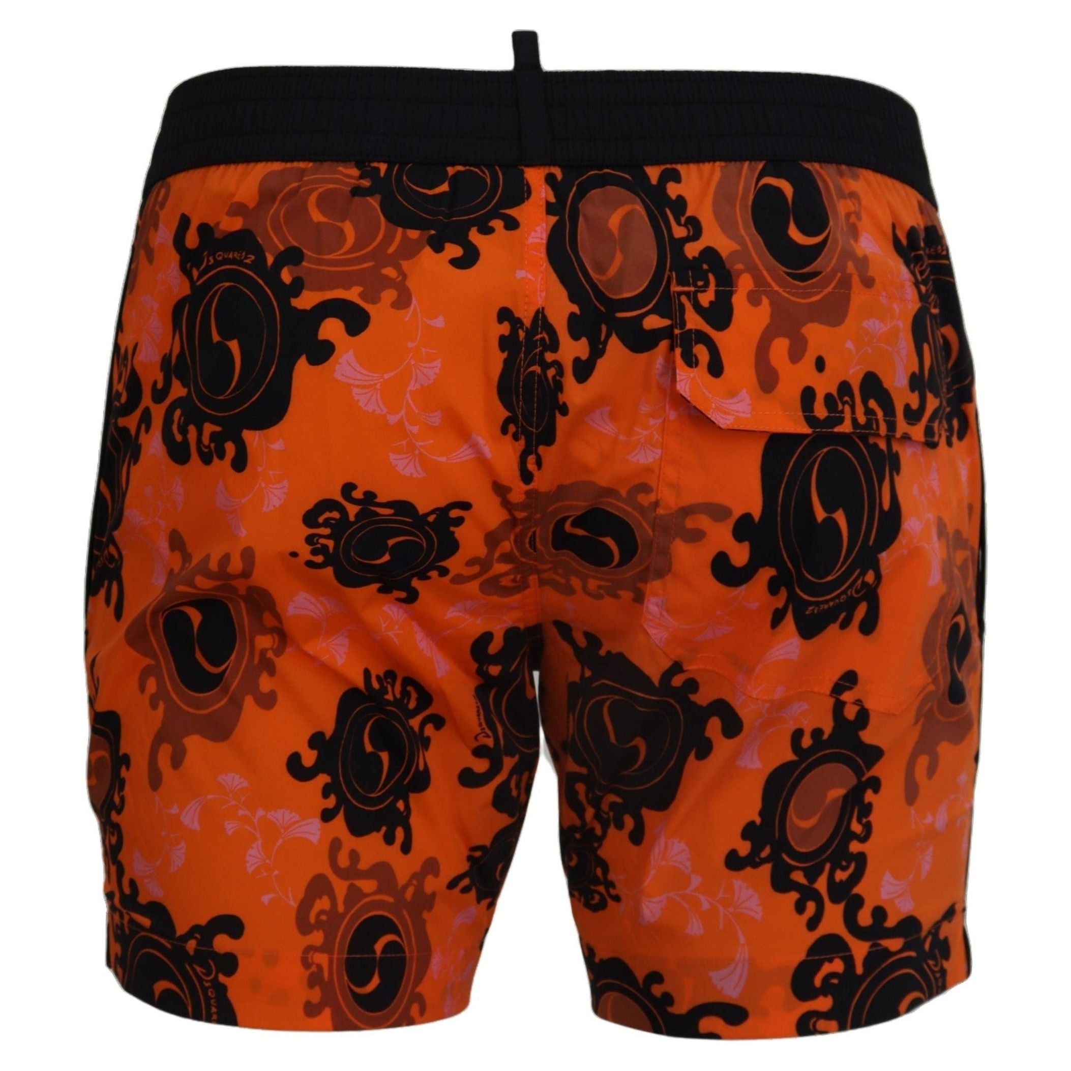 Chic Orange Swim Shorts Boxer for Men