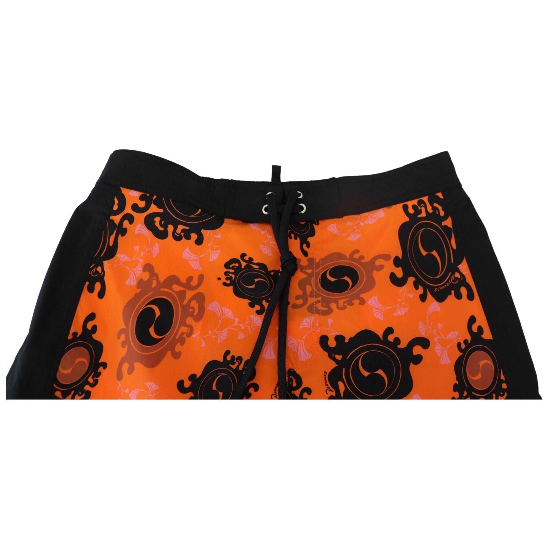 Chic Orange Swim Shorts Boxer for Men