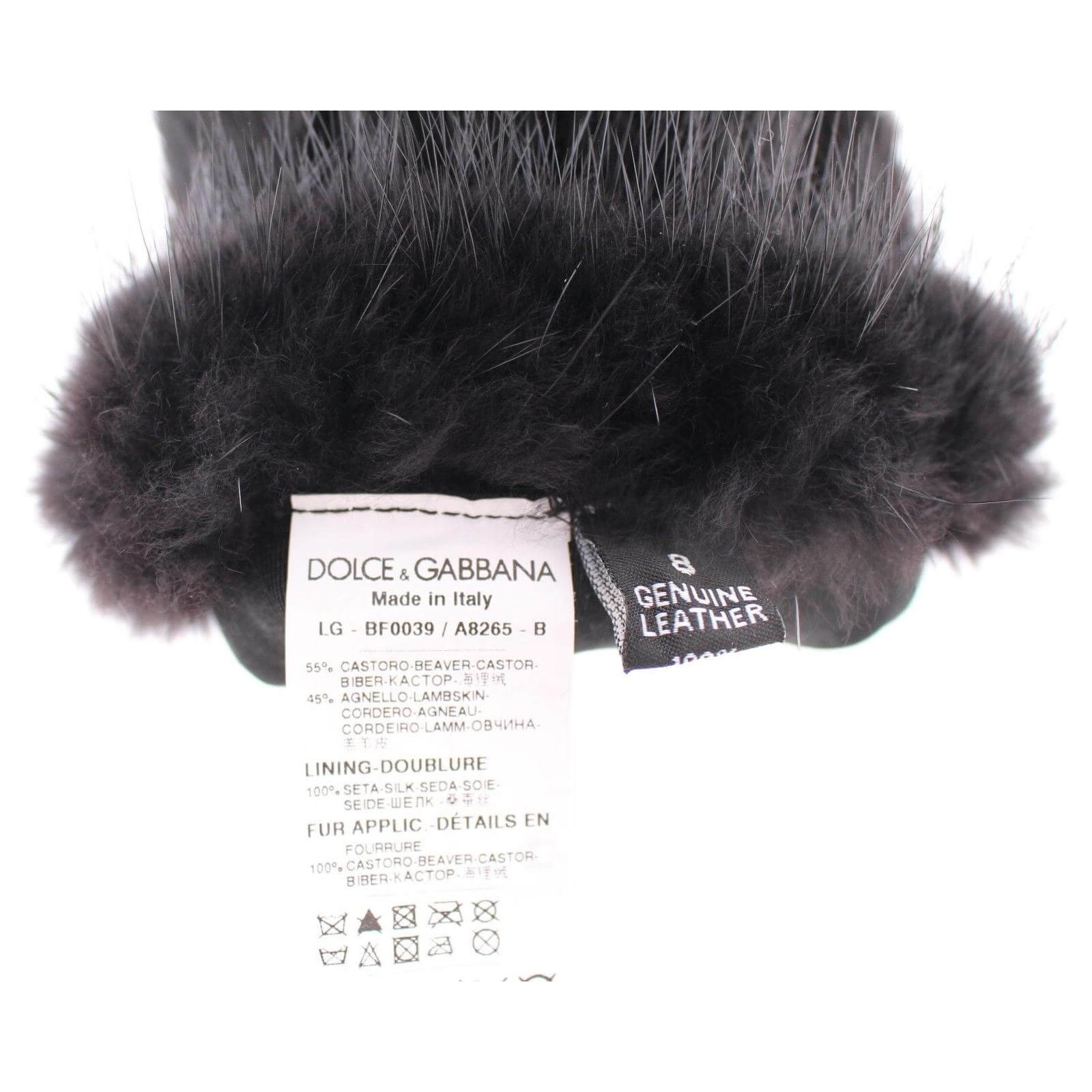 Elegant Elbow-Length Beaver Fur Gloves