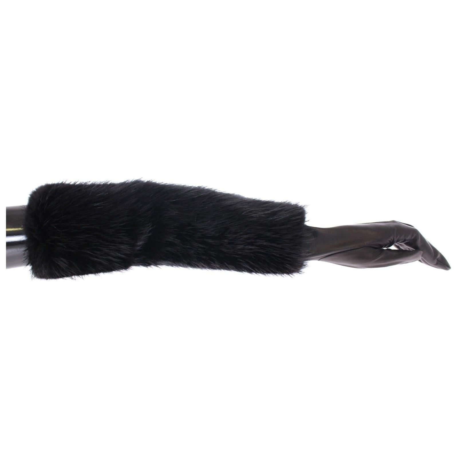 Elegant Elbow-Length Beaver Fur Gloves