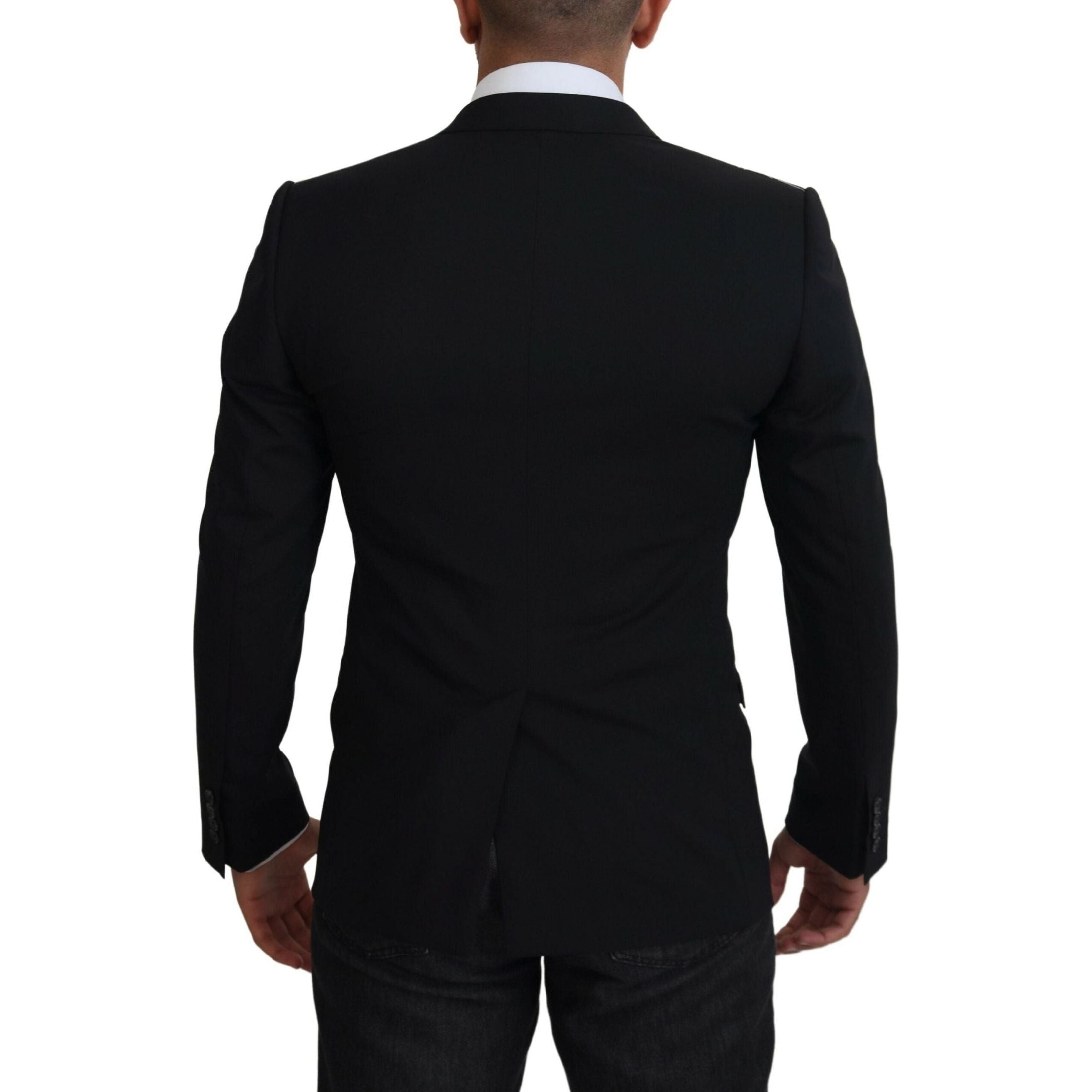 Elegant Black Martini Two-Piece Suit