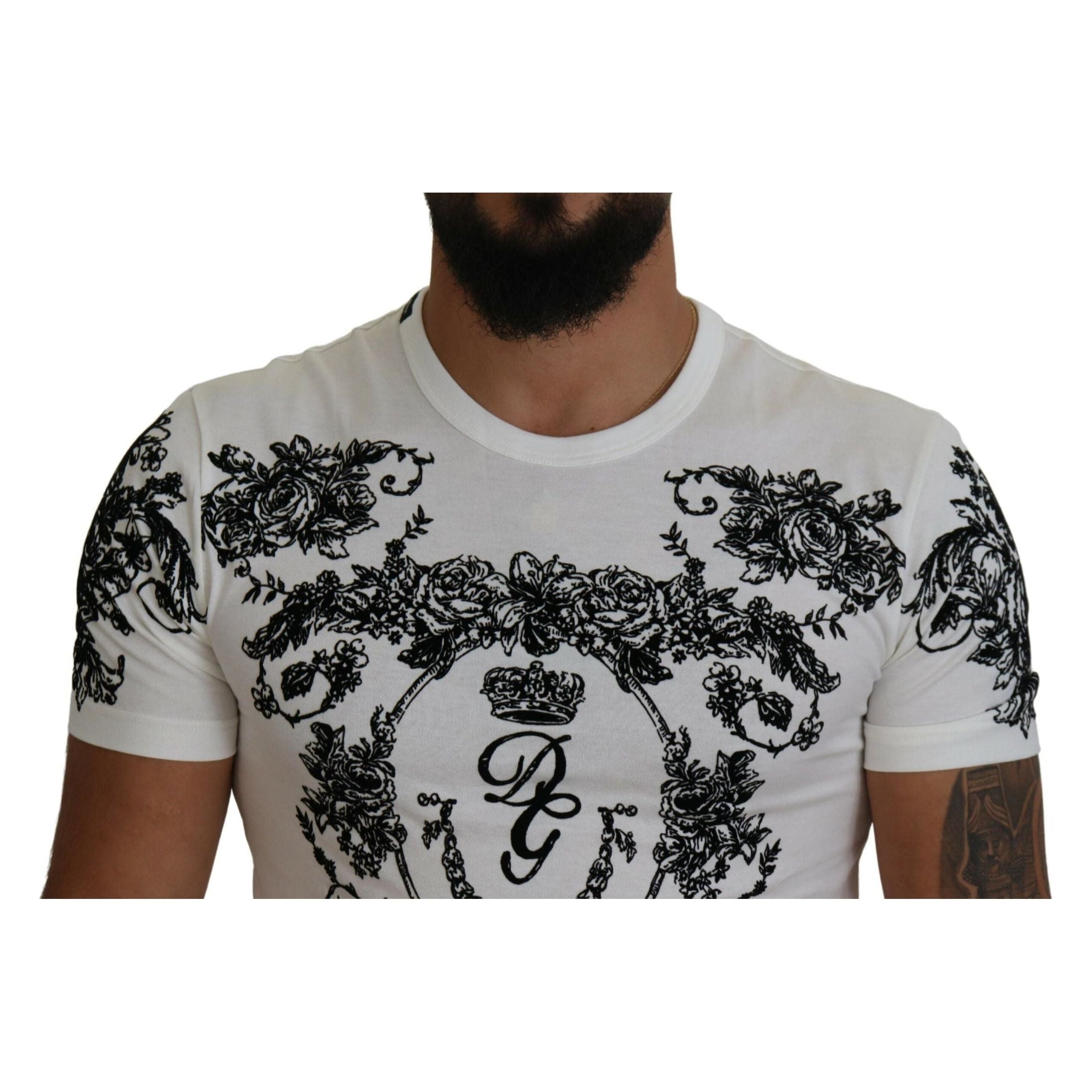 Elegant Floral Crown Tee