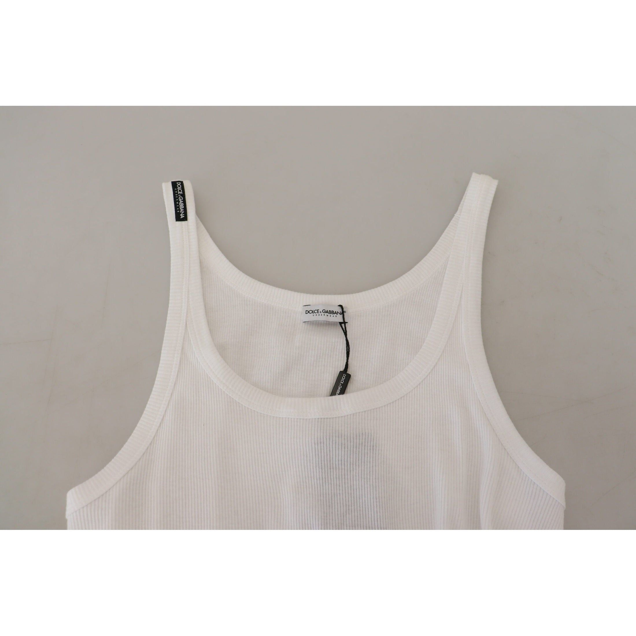 Elegant White Sleeveless Tank T-Shirt