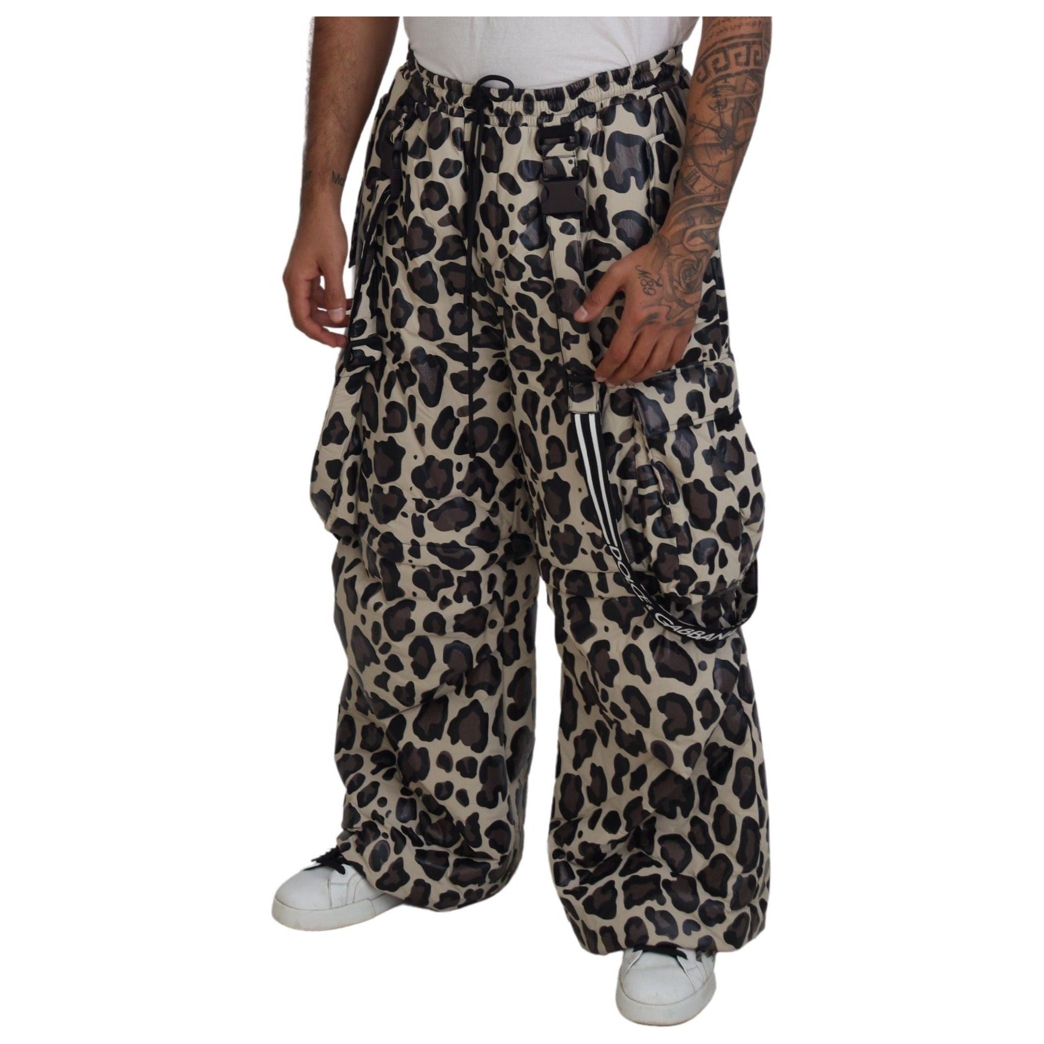 Multicolor Leopard Print Snow Pants