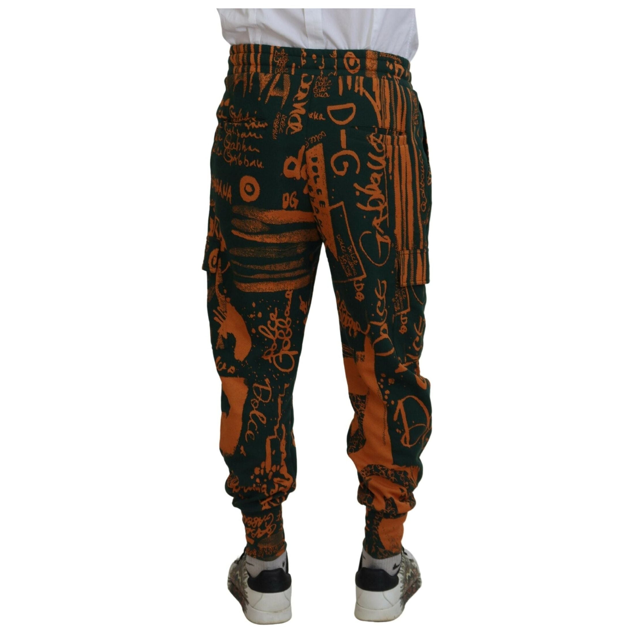 Multicolor Silk Blend Jogger Cargo Pants