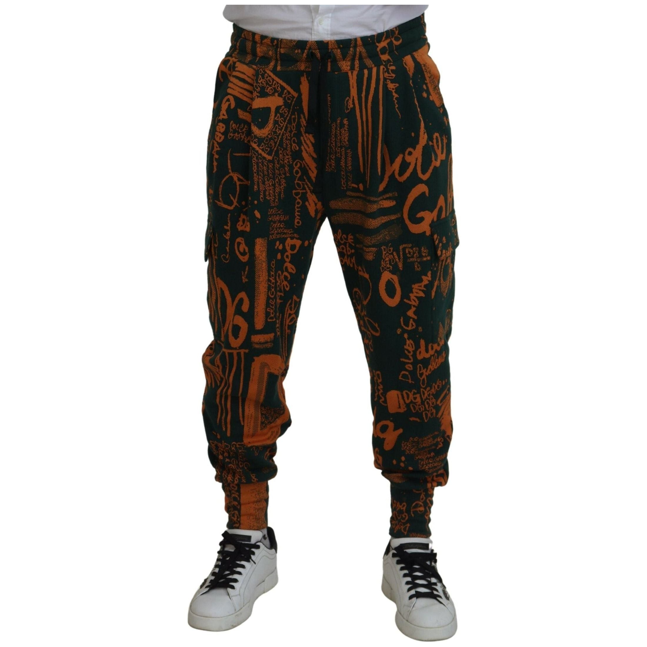 Multicolor Silk Blend Jogger Cargo Pants