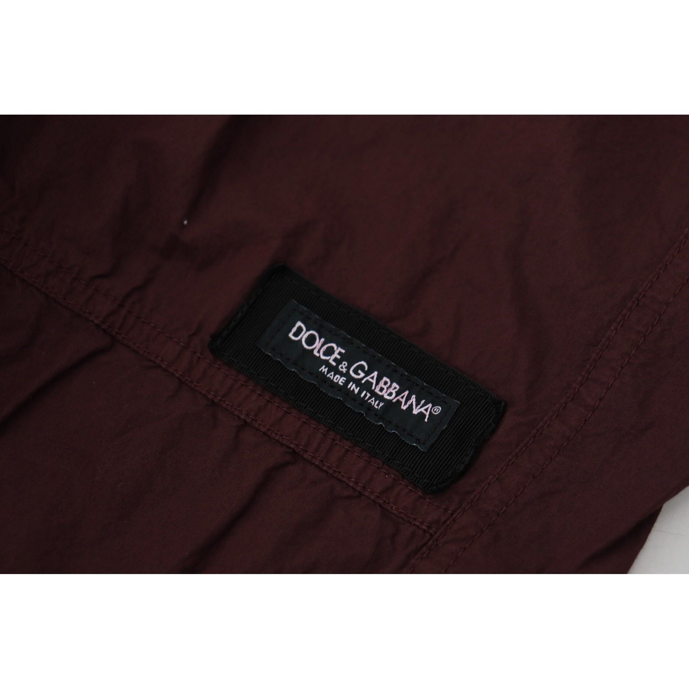 Elegant Burgundy Cotton Jogger Pants