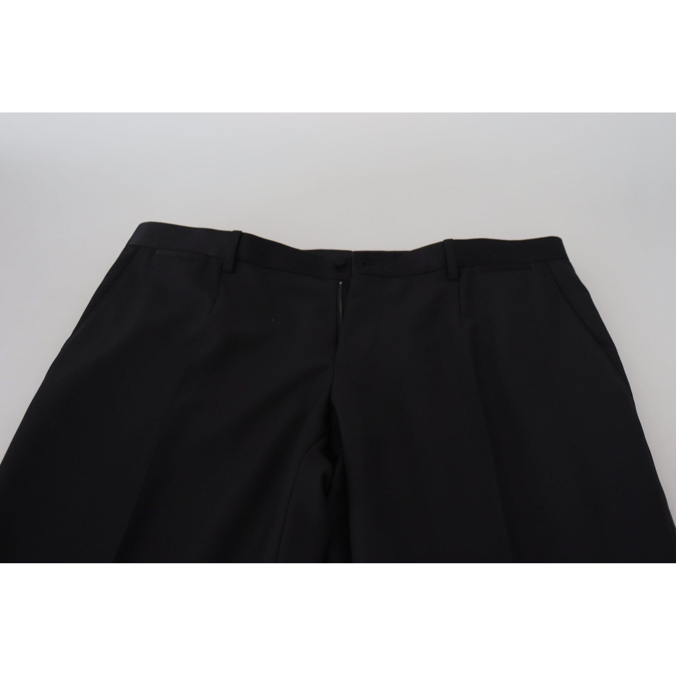 Elegant Black Dress Pants from Virgin Wool Blend