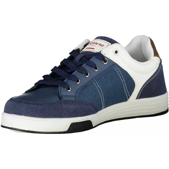 Eco-Conscious Blue Sneakers with Contrasting Details