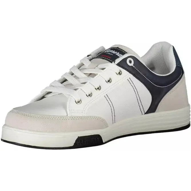 Sleek White Sports Sneakers with Contrasting Accents