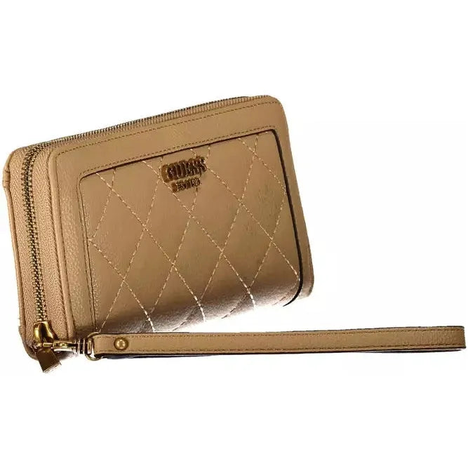 Beige Chic Wallet with Contrasting Accents