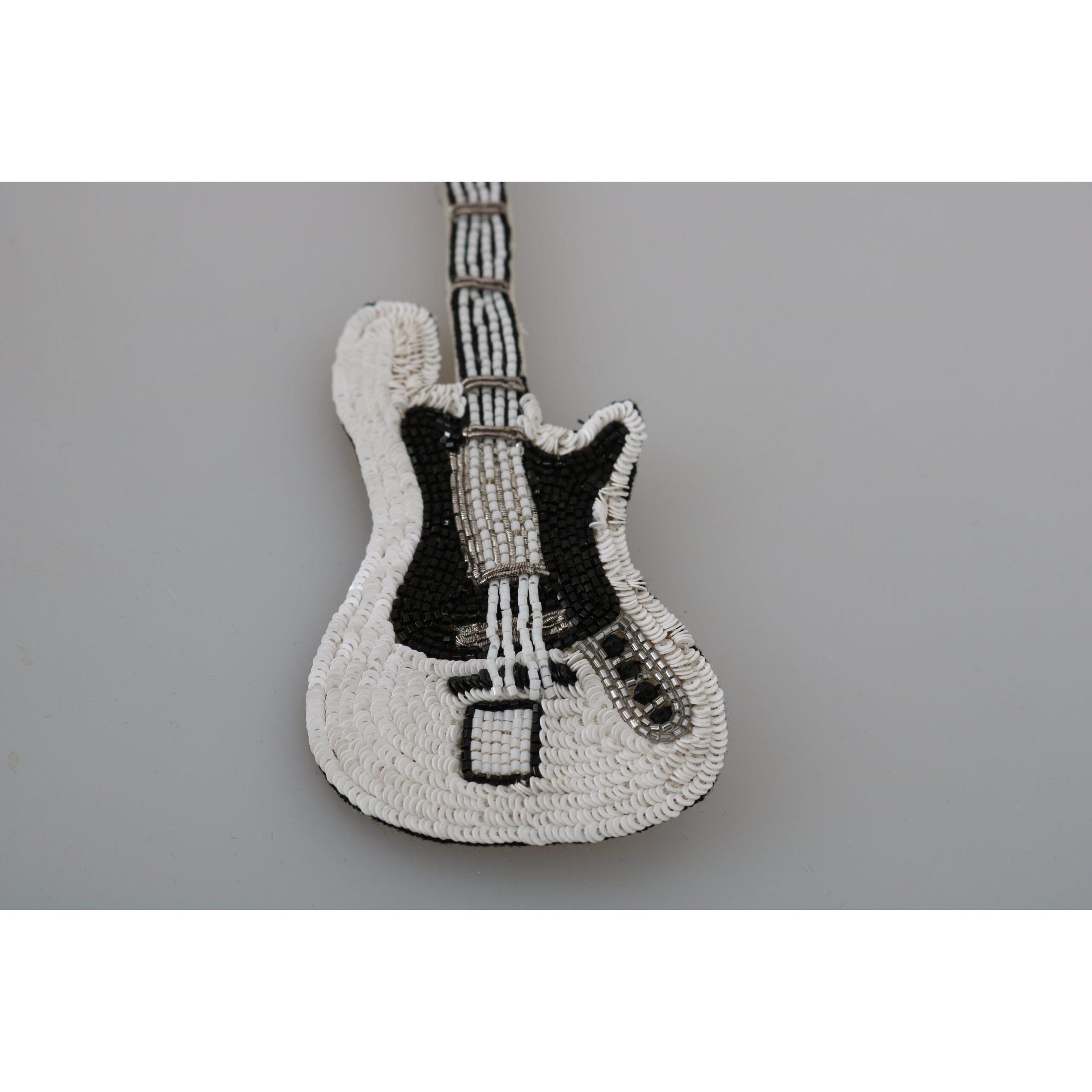 Gold Sequined Guitar Pin Brooch