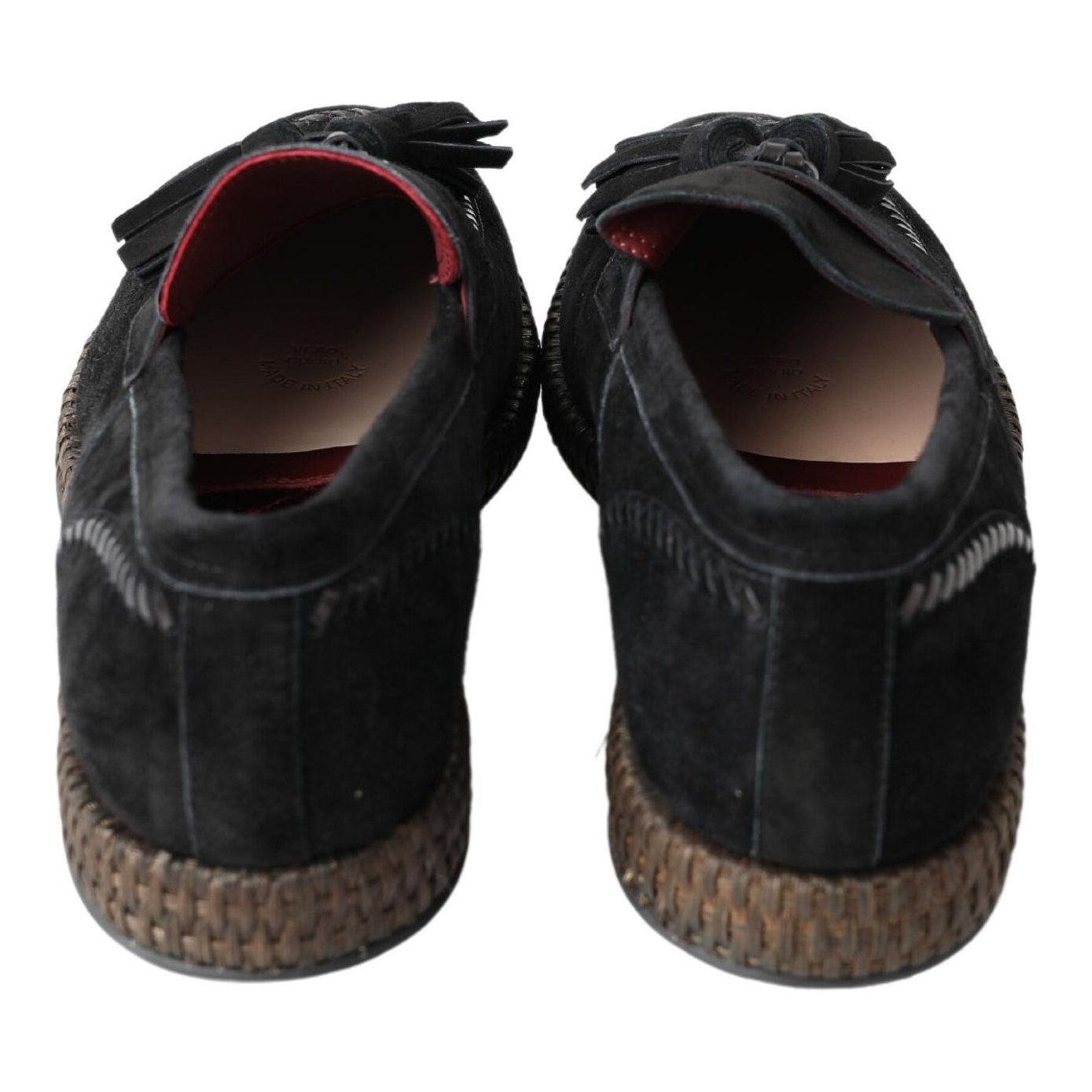 Elegant Black Suede Espadrilles Sneakers