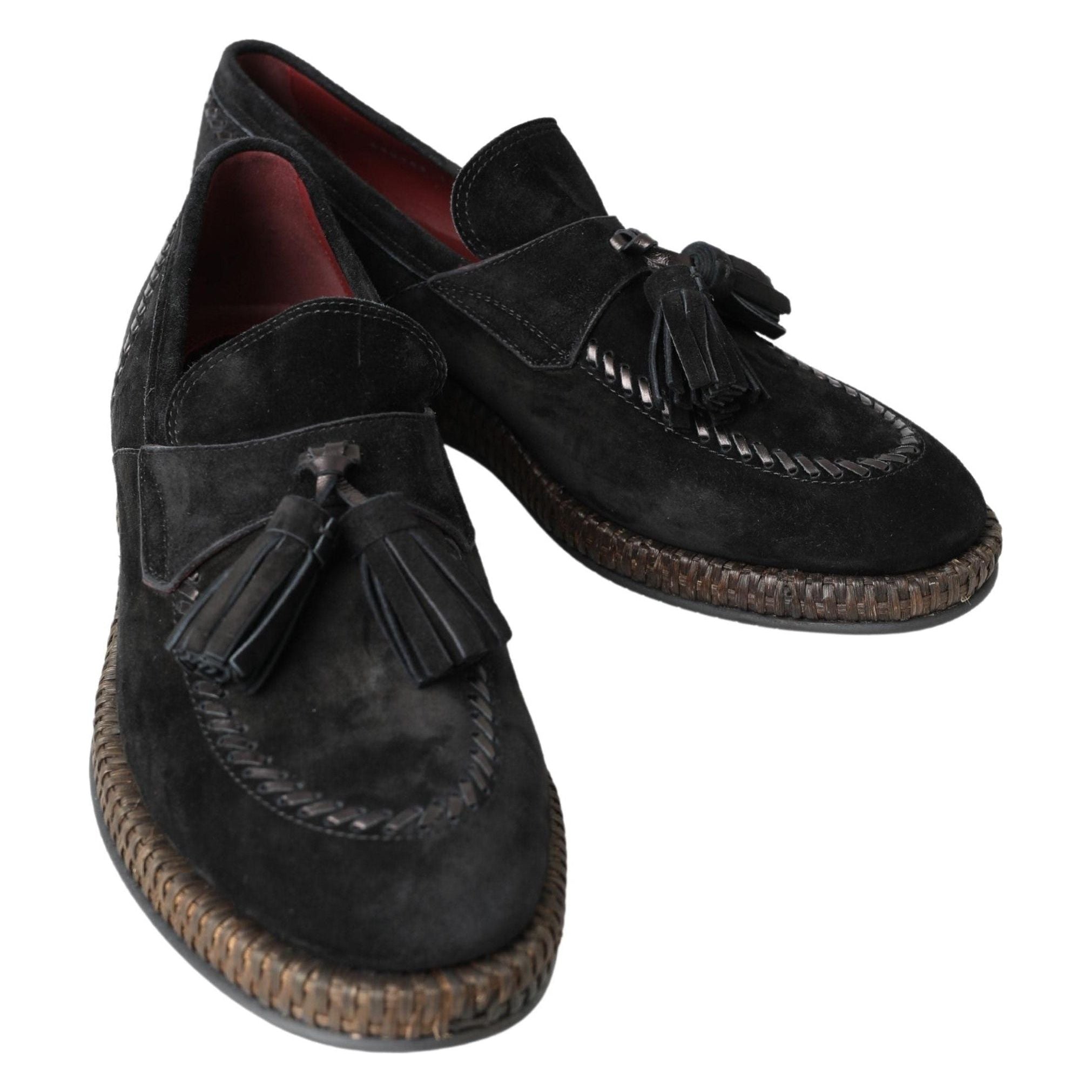 Elegant Black Suede Espadrilles Sneakers