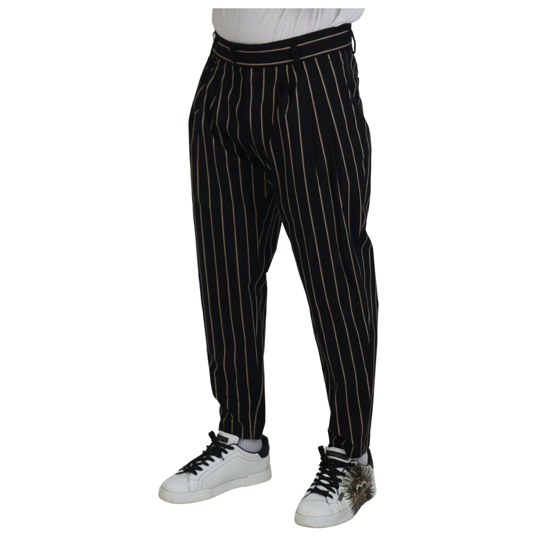 Elegant Striped Chino Tapered Pants