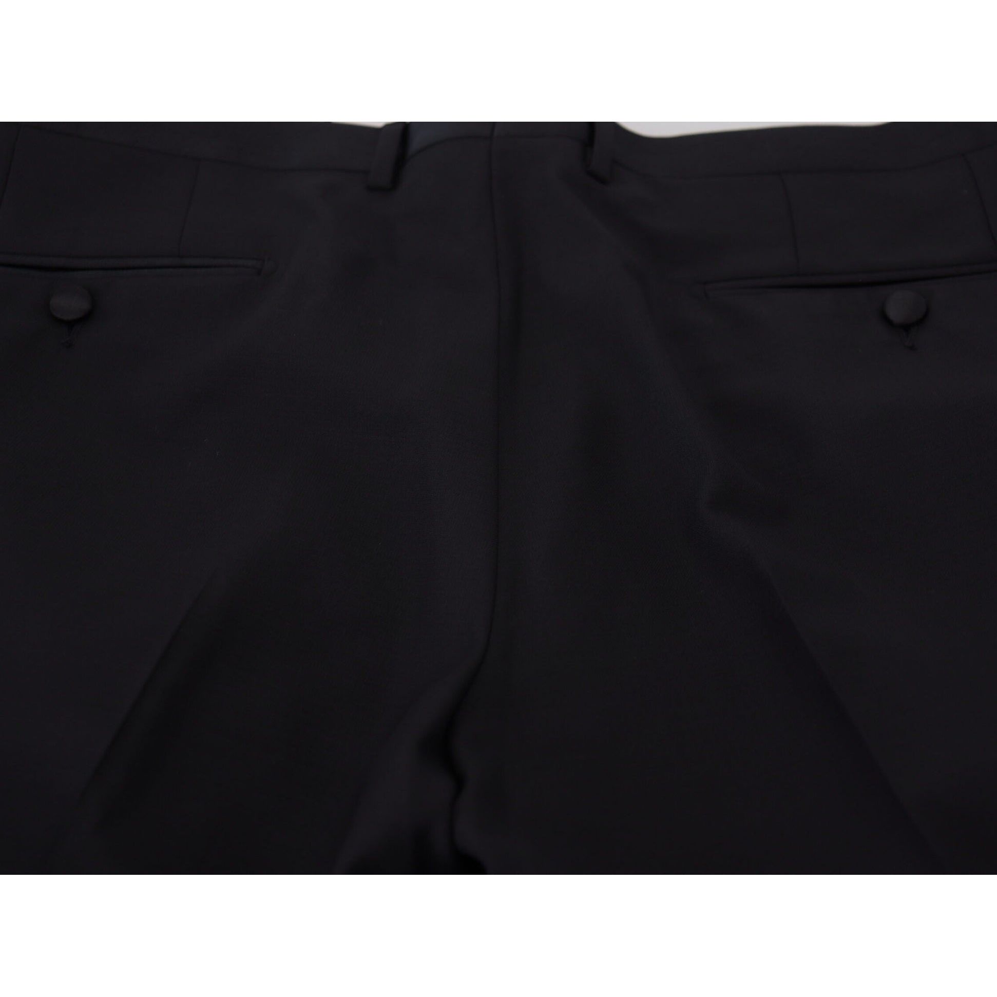 Elegant Slim Fit Black Dress Trousers