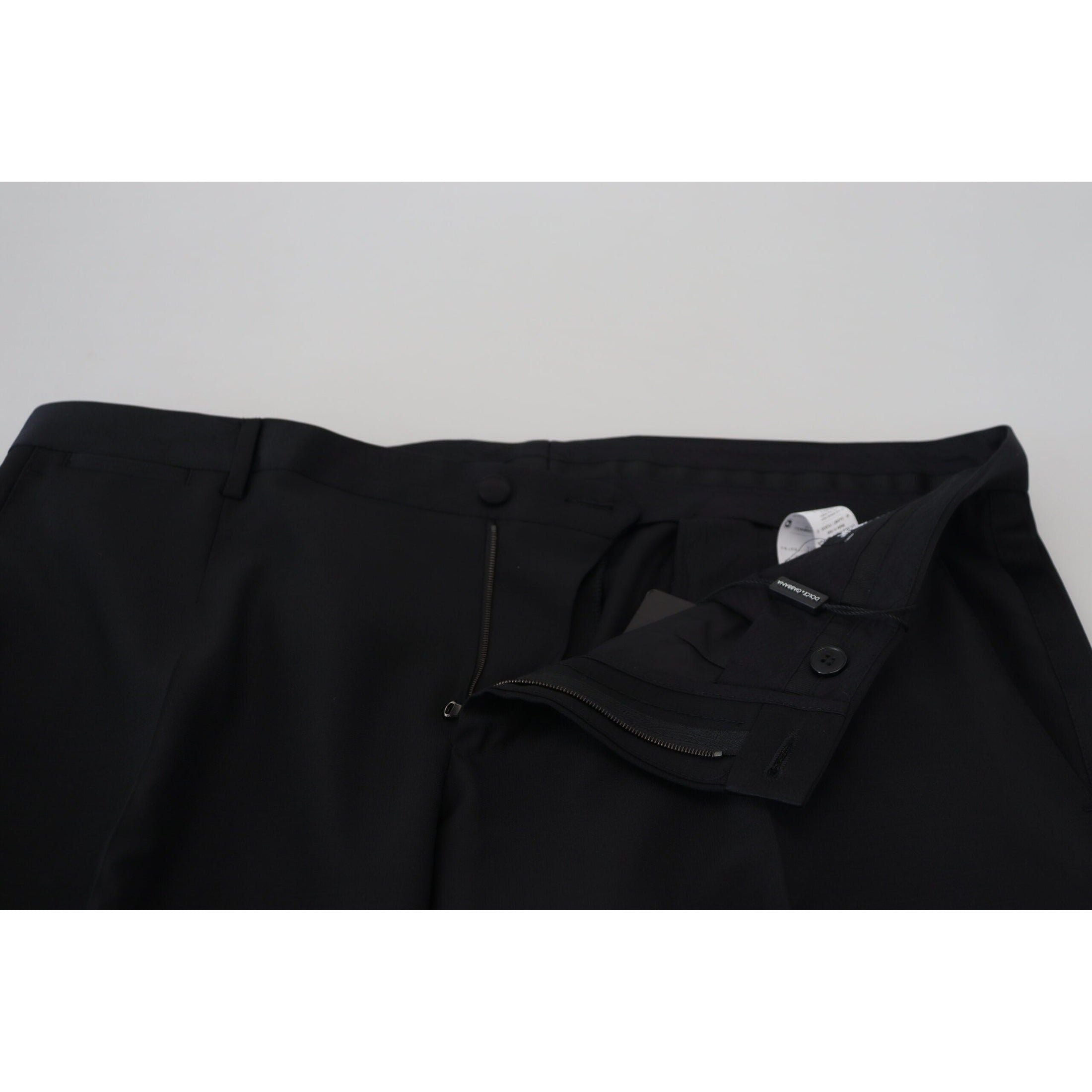 Elegant Slim Fit Black Dress Trousers