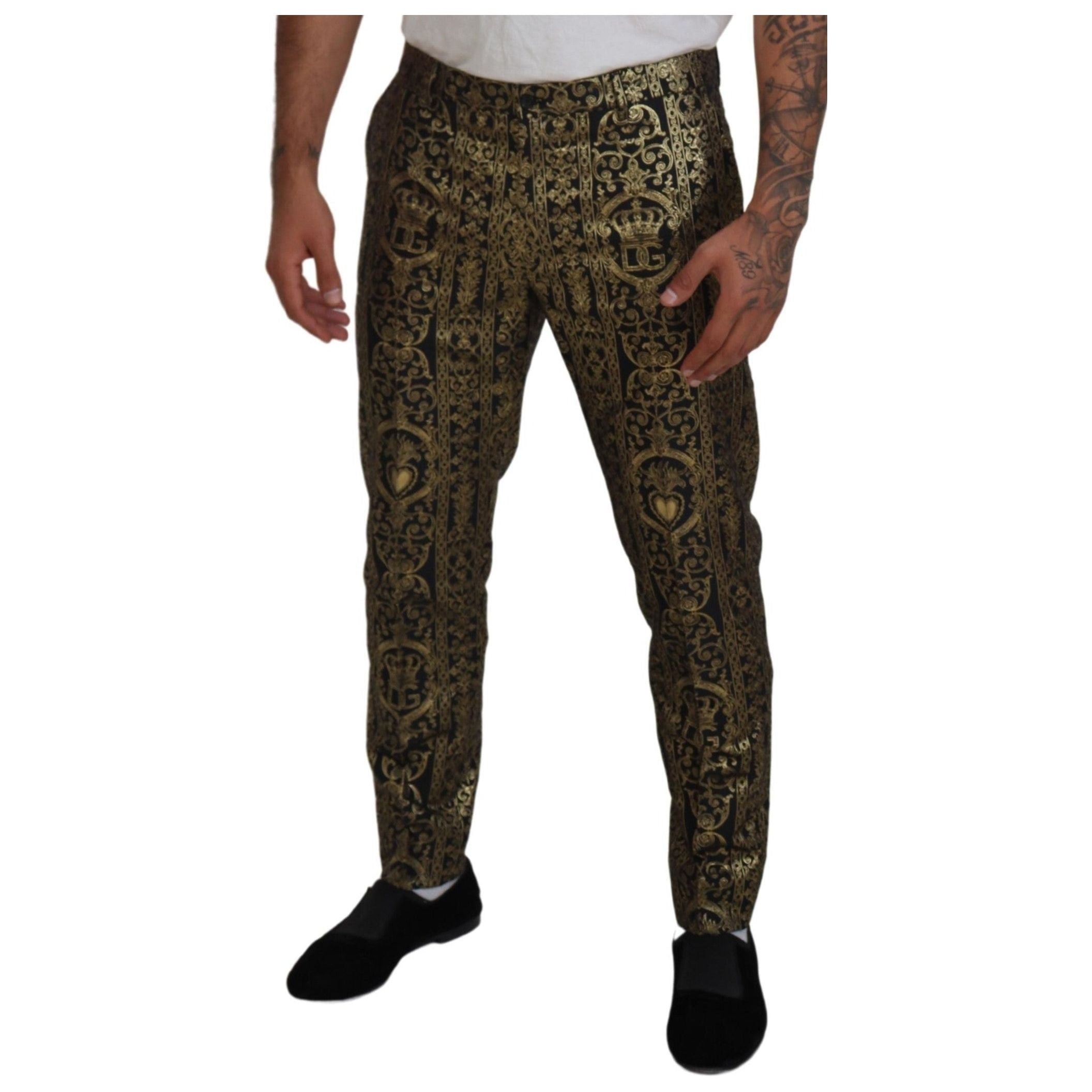 Elegant Jacquard Evening Pants