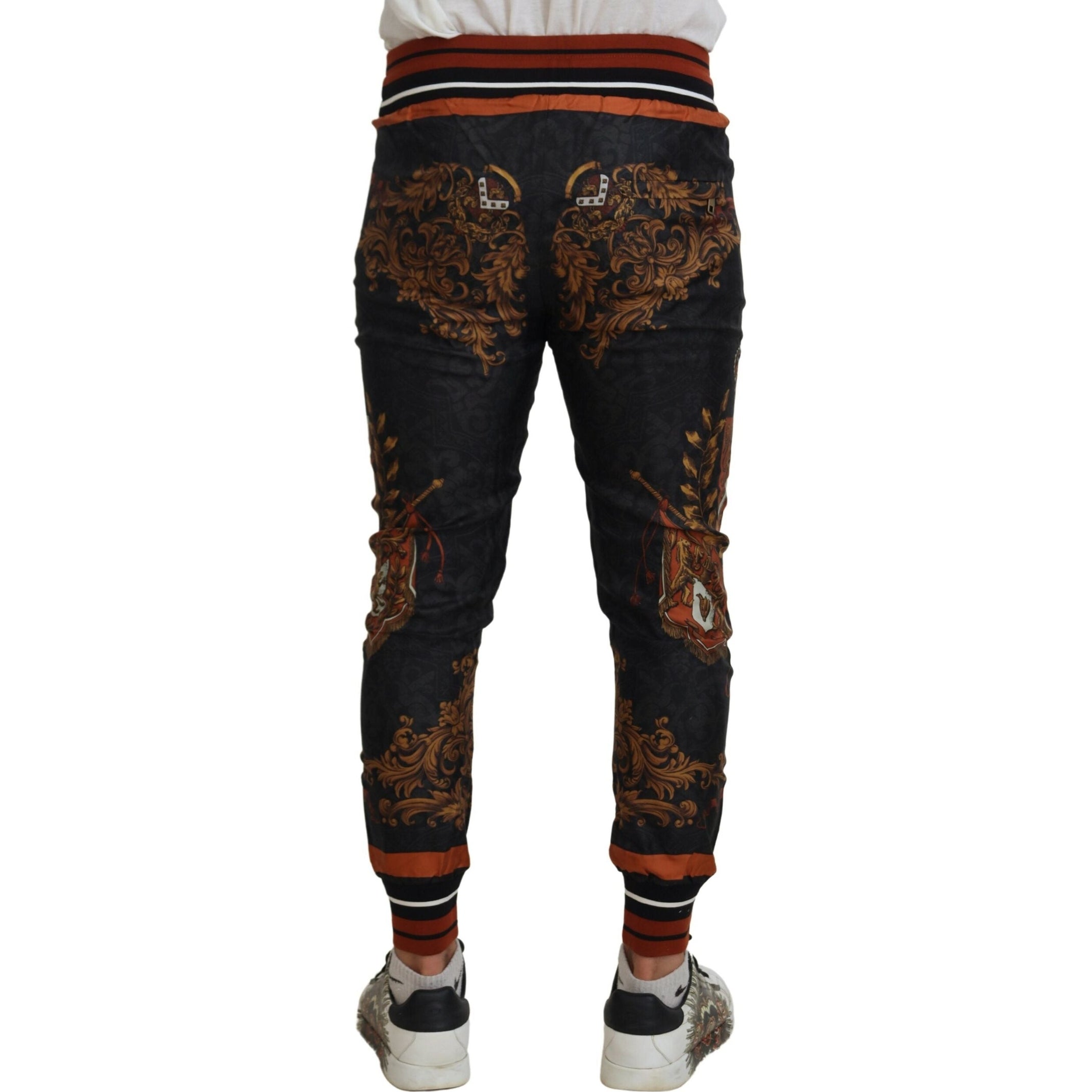 Baroque Crown Silk Sweatpants