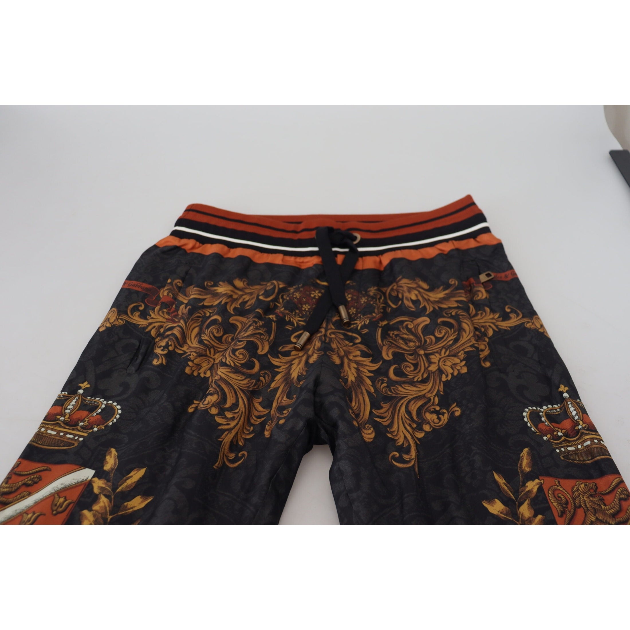 Baroque Crown Silk Sweatpants