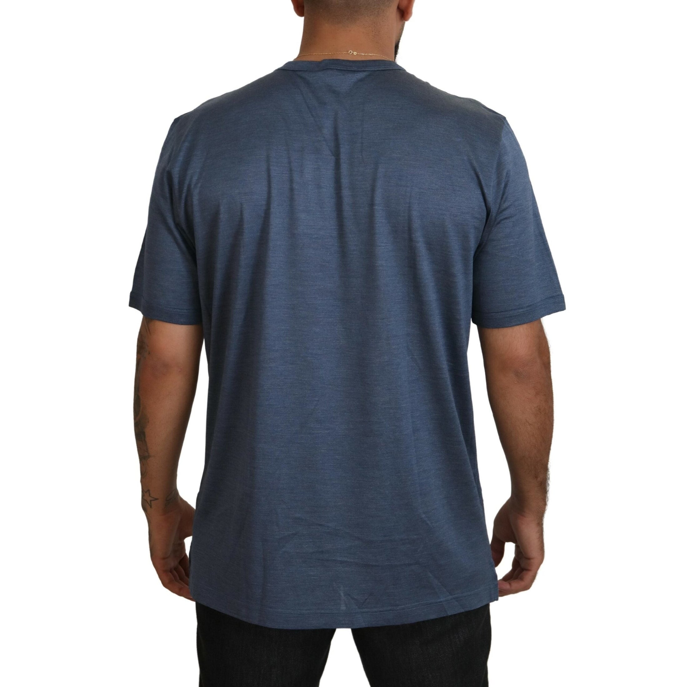 Silken Blue Crewneck Tee – A Touch of Elegance