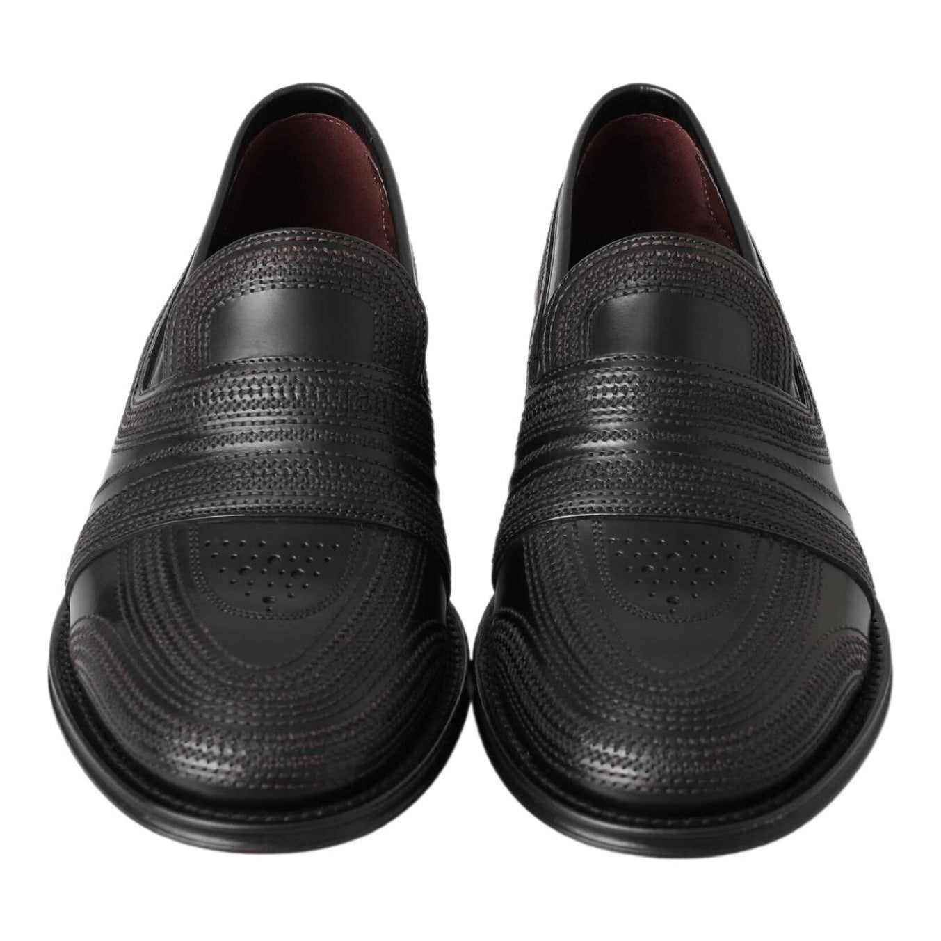 Elegant Black Leather Slipper Loafers