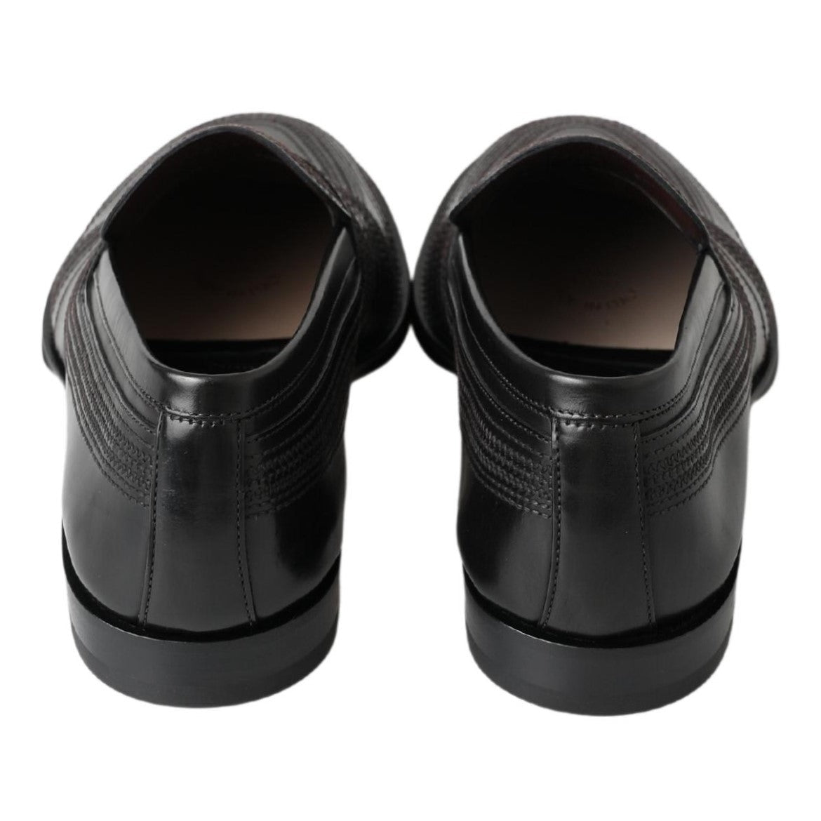 Elegant Black Leather Slipper Loafers