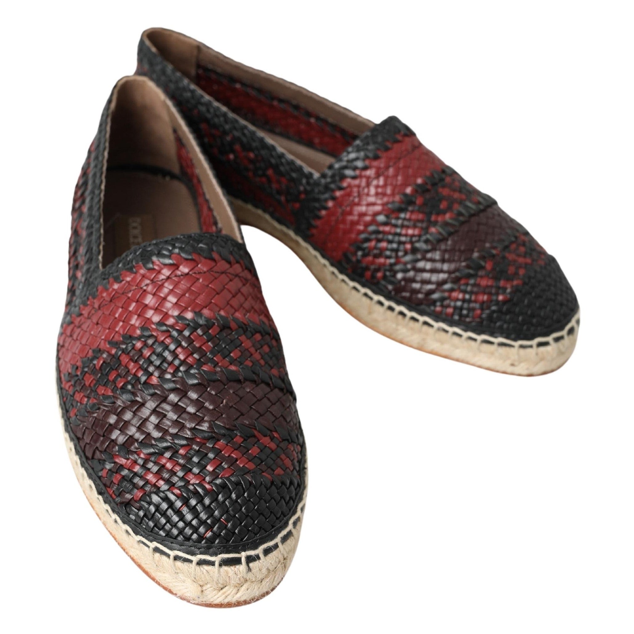 Elegant Woven Leather Espadrilles