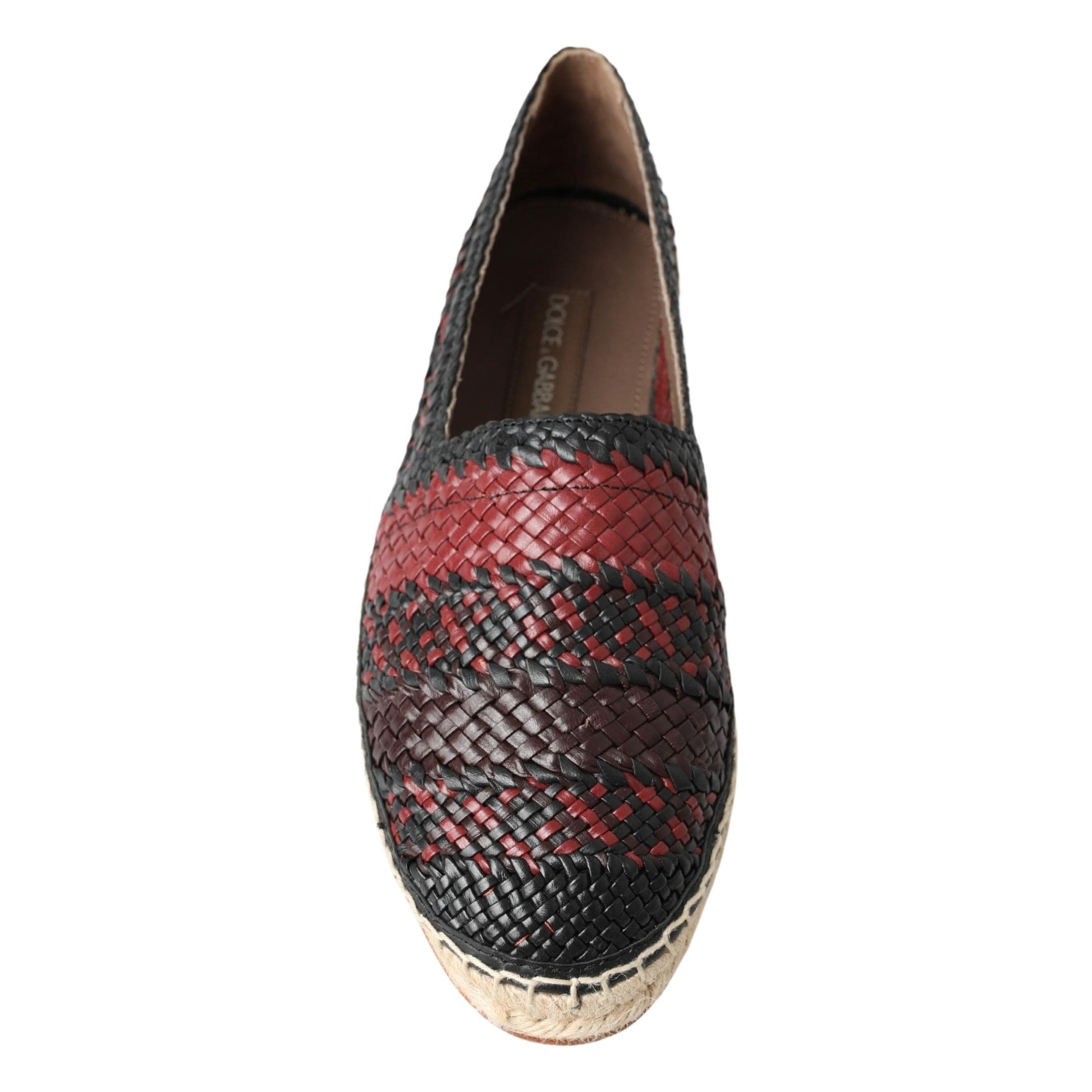 Elegant Woven Leather Espadrilles