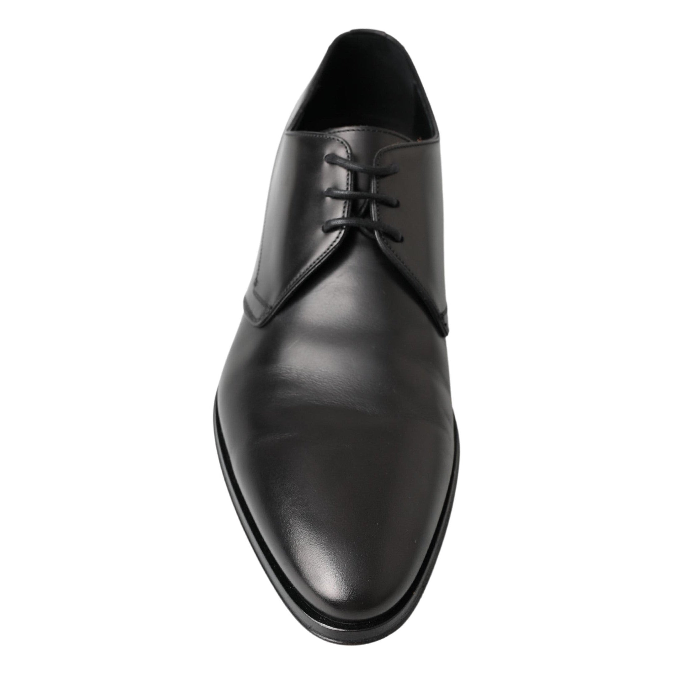 Classic Black Leather Derby Shoes