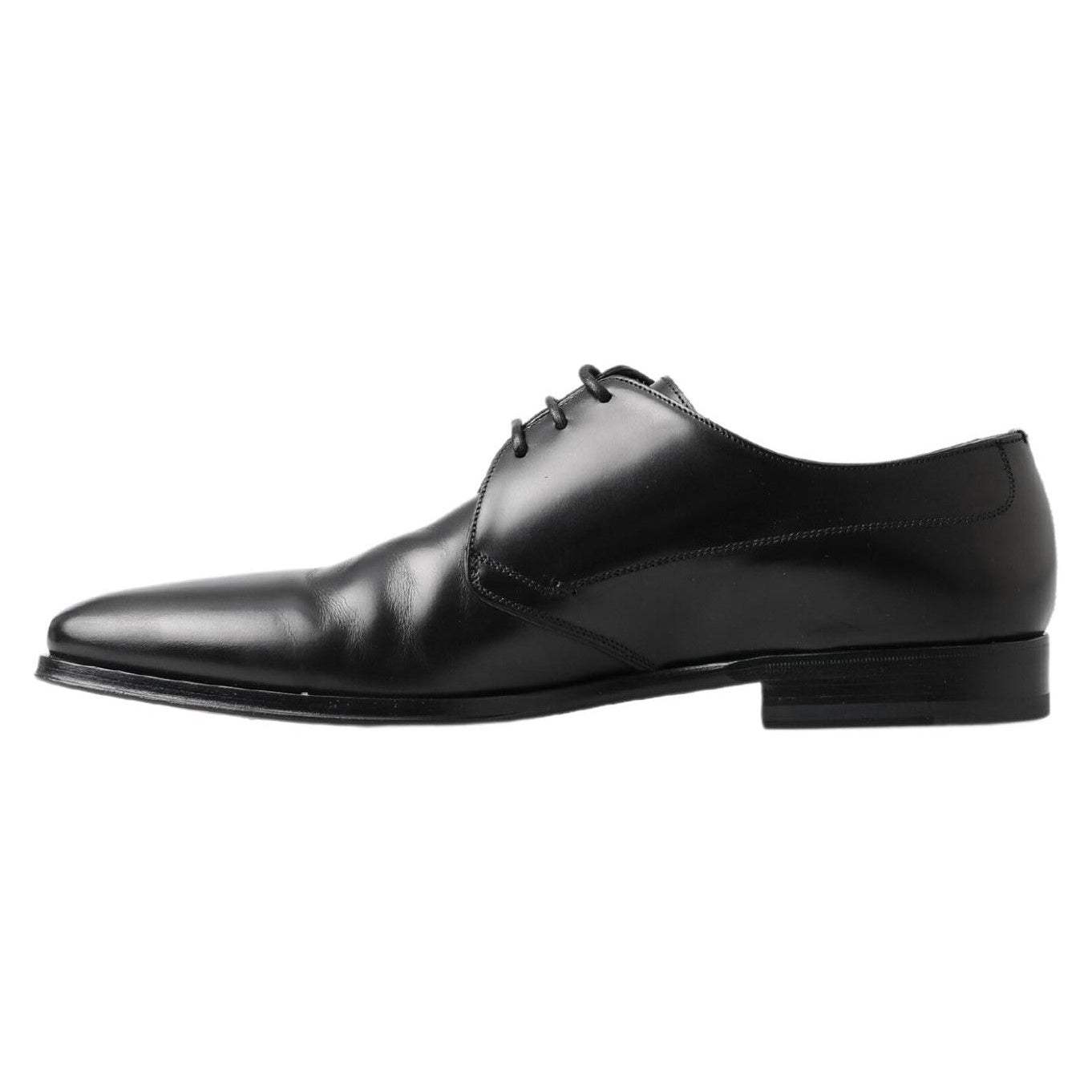 Classic Black Leather Derby Shoes