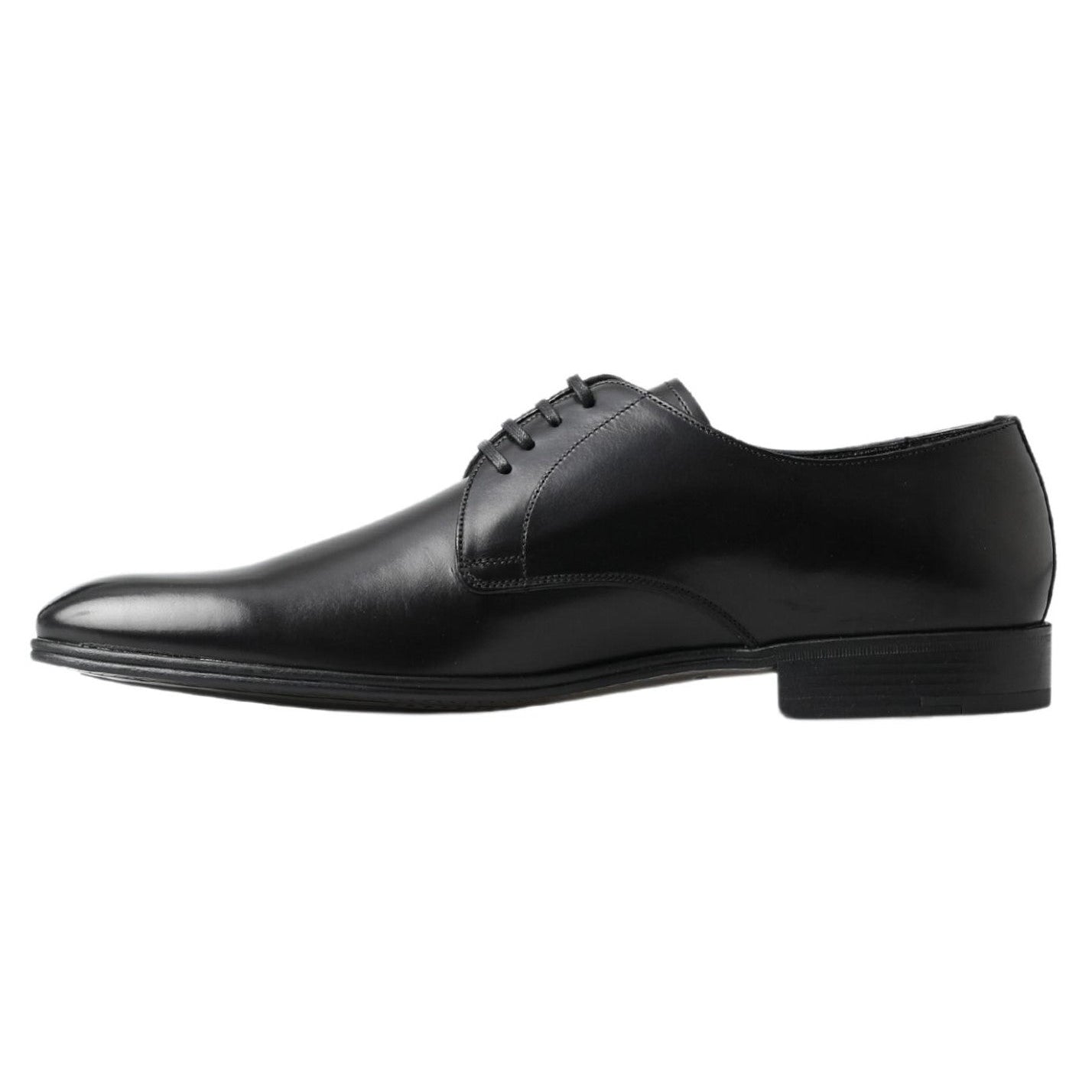 Classic Black Leather Derby Shoes