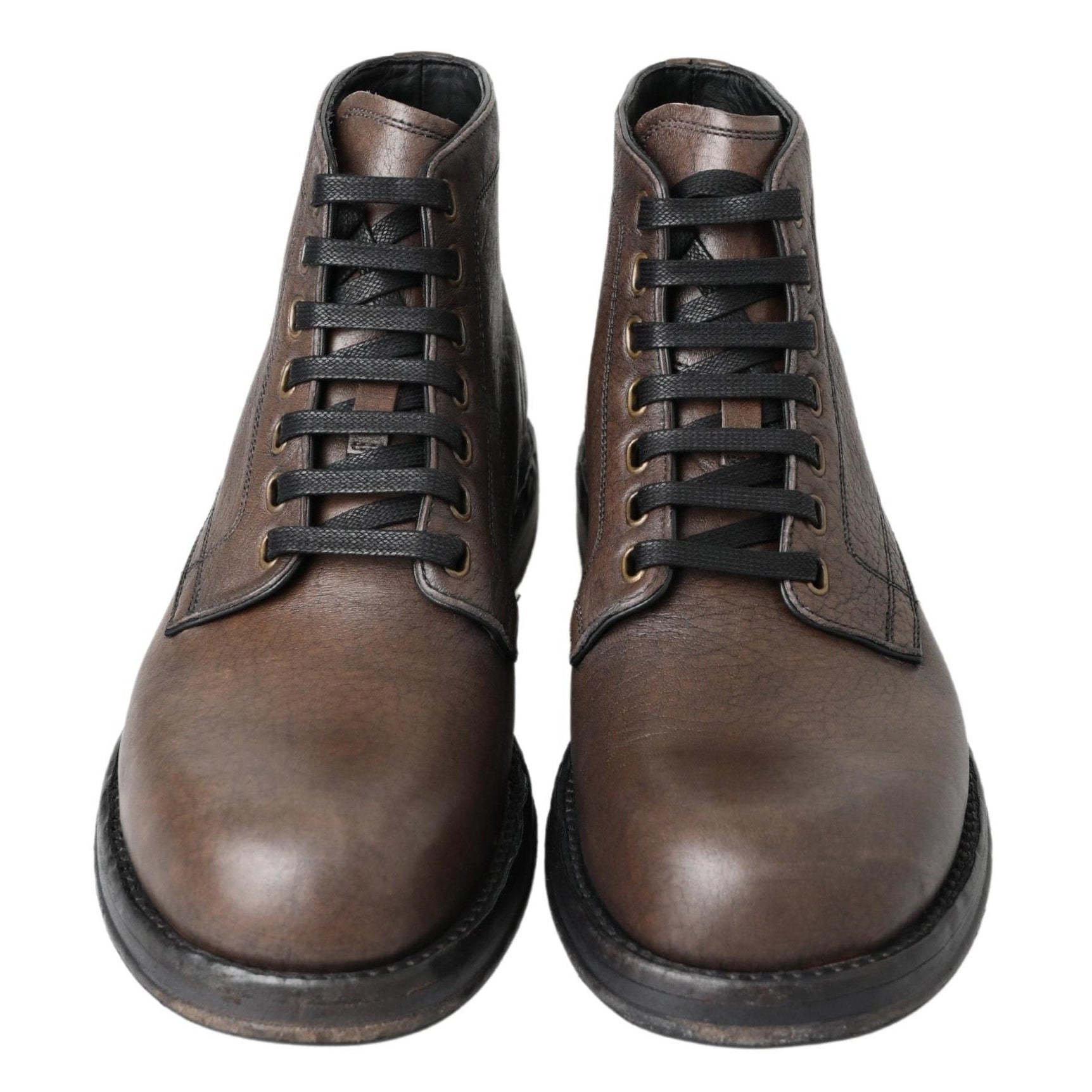 Elegant Horse Leather Lace-Up Boots