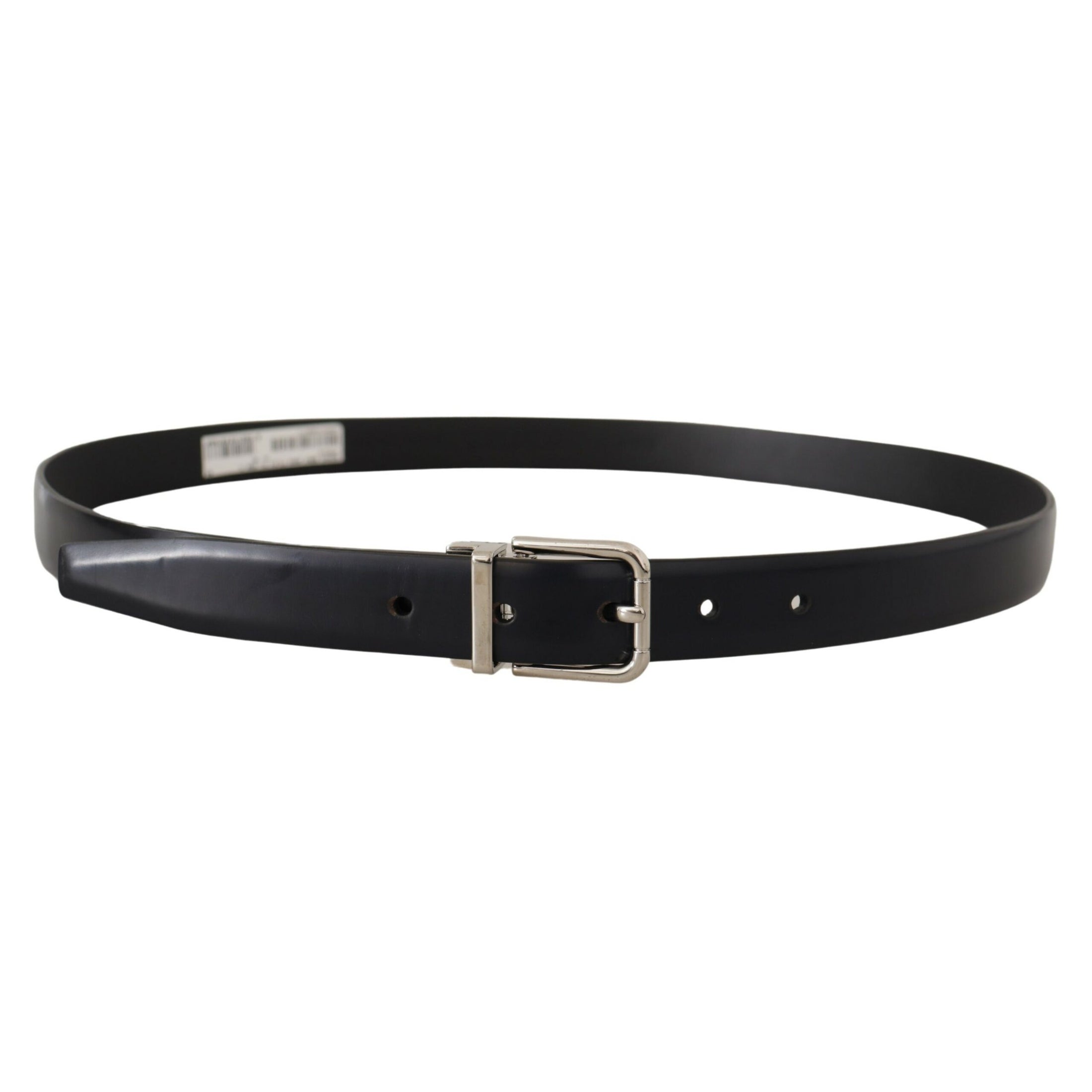 Elegant Leather Belt with Metal Buckle