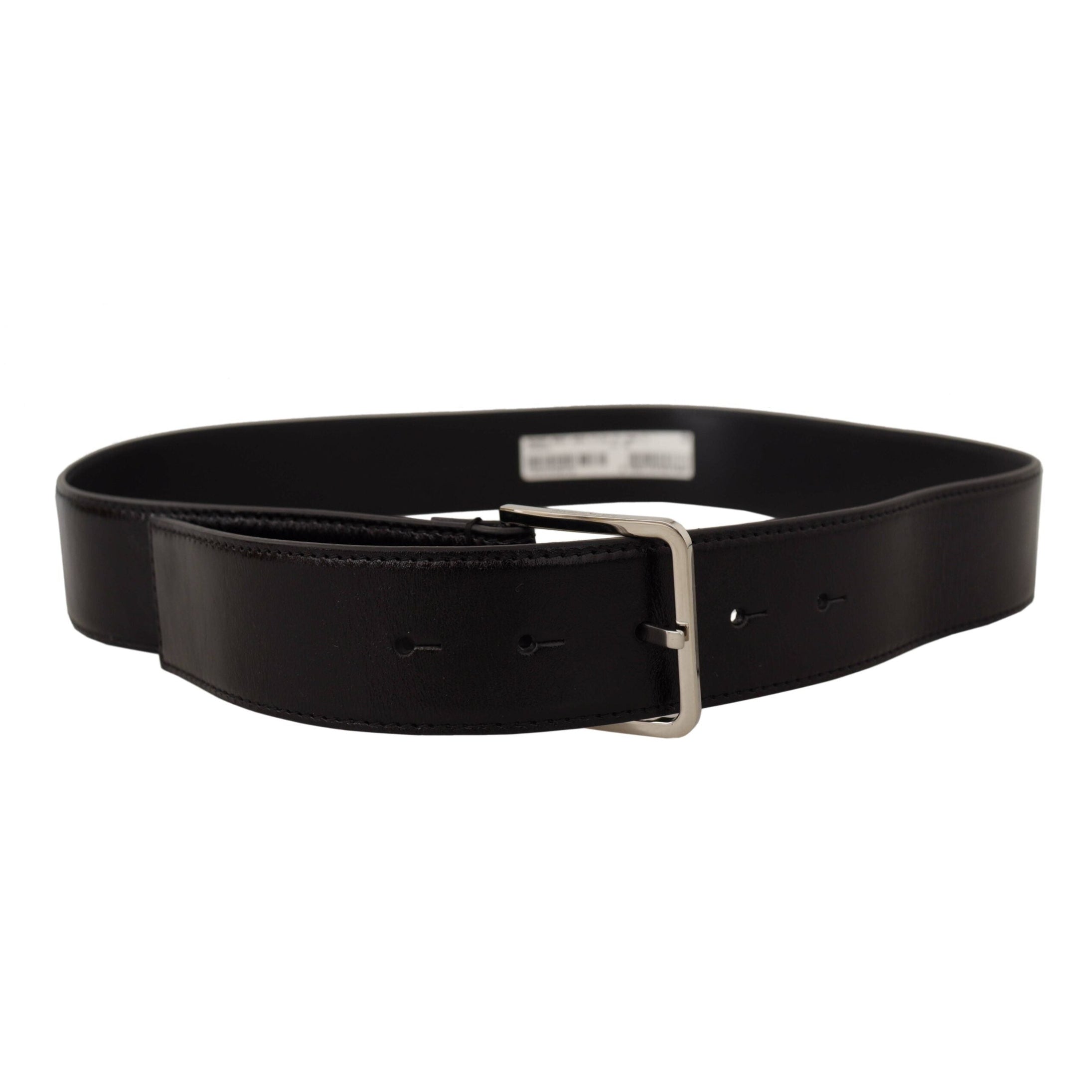 Elegant Leather Belt with Metal Buckle