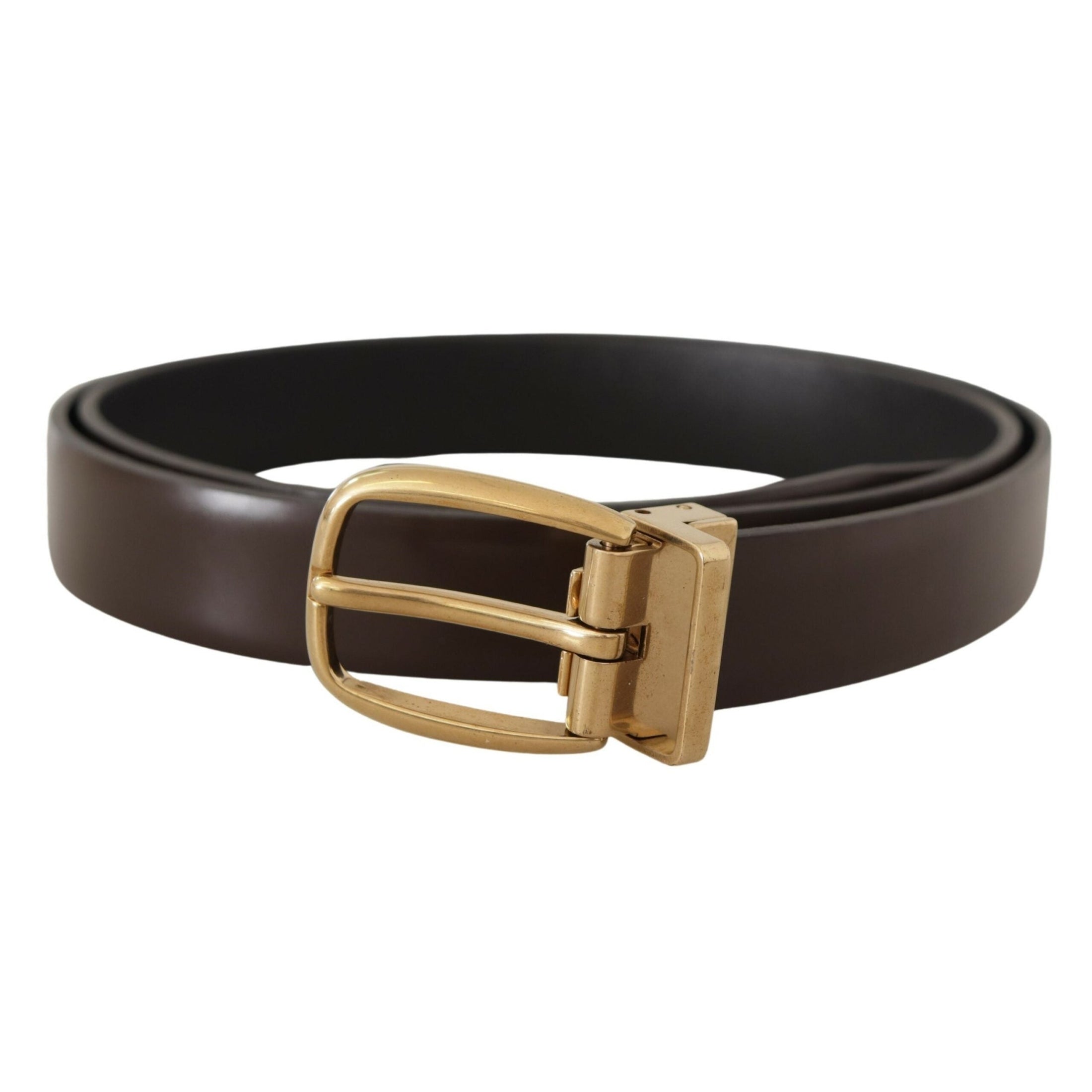 Elegant Dark Brown Leather Belt