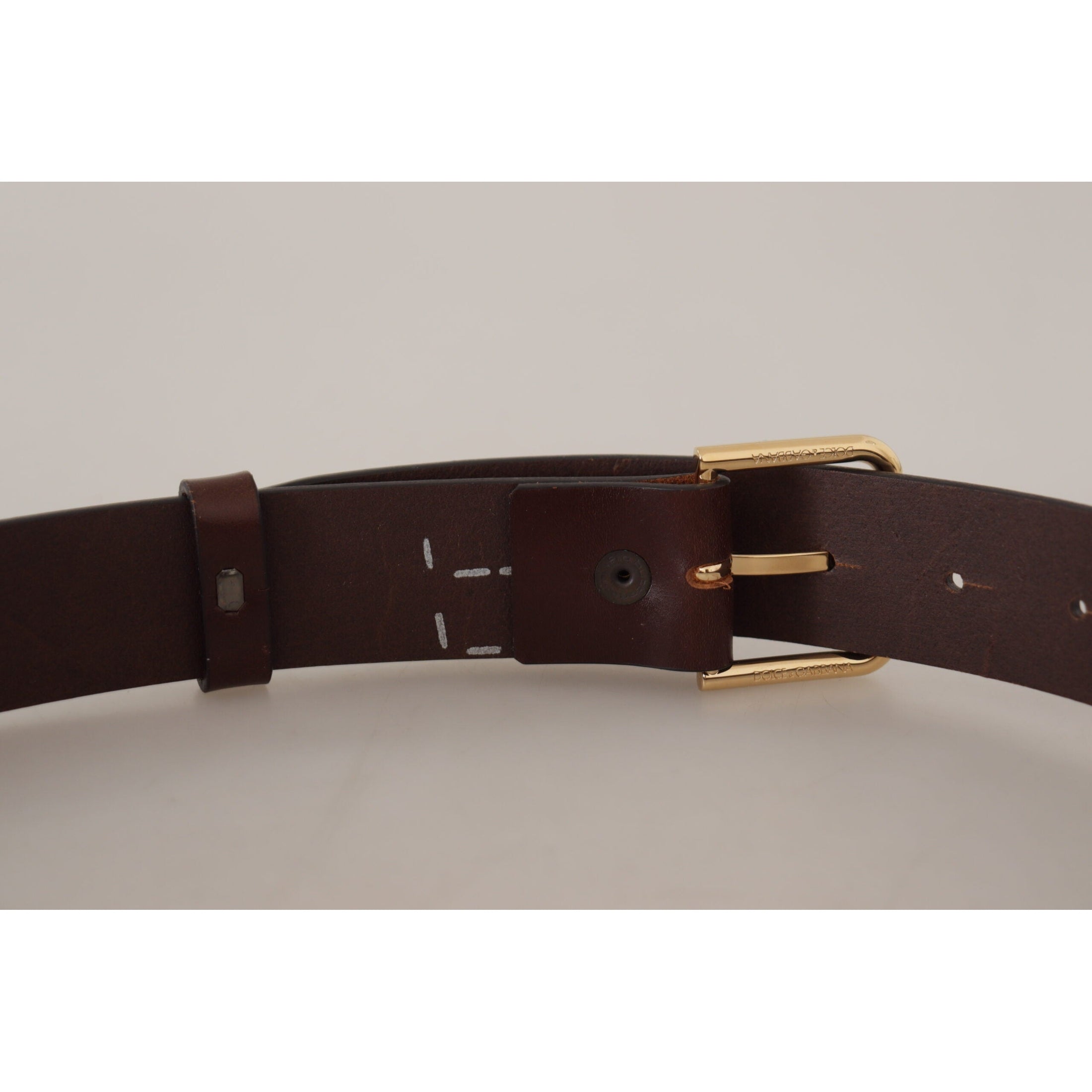 Elegant Dark Brown Leather Belt