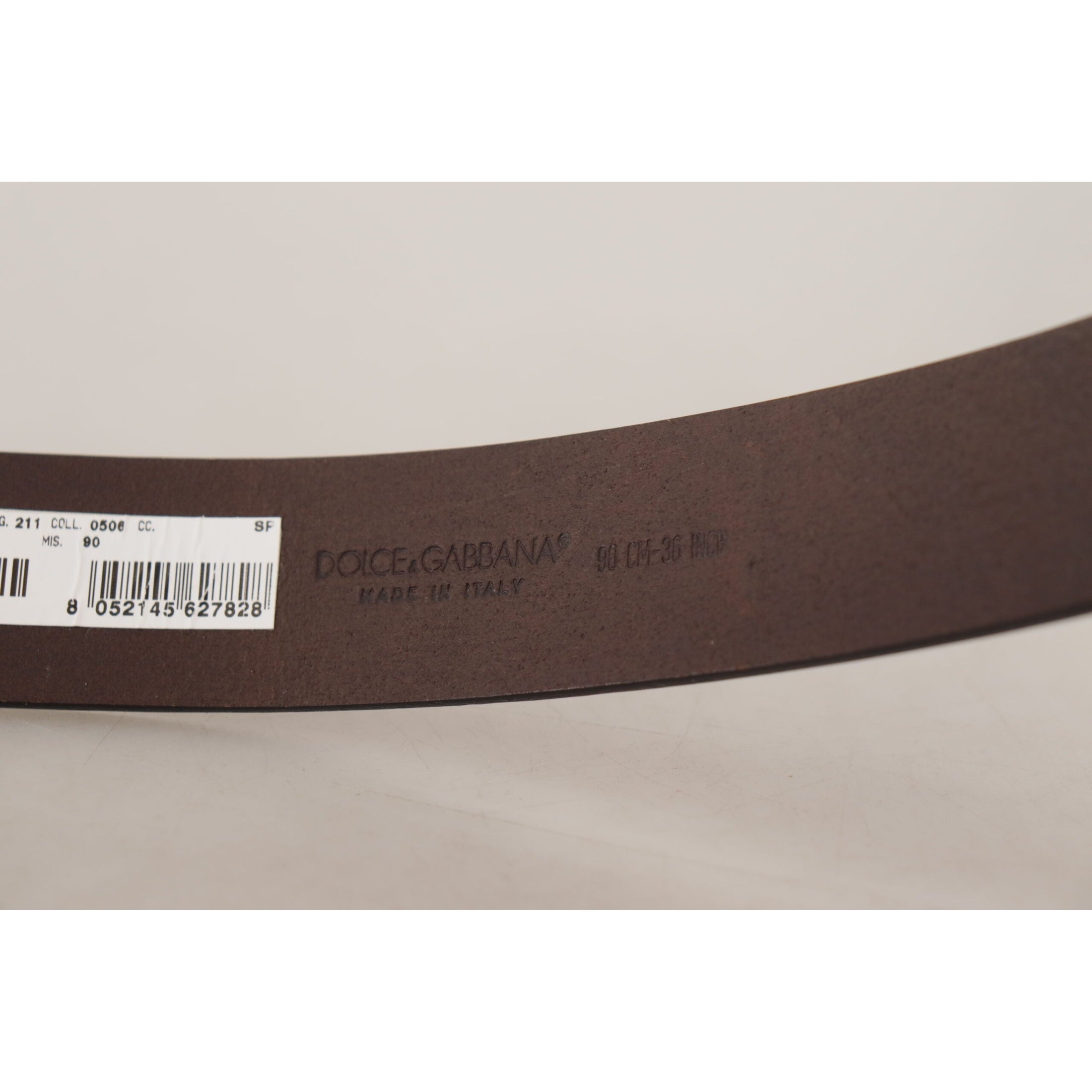 Elegant Dark Brown Leather Belt