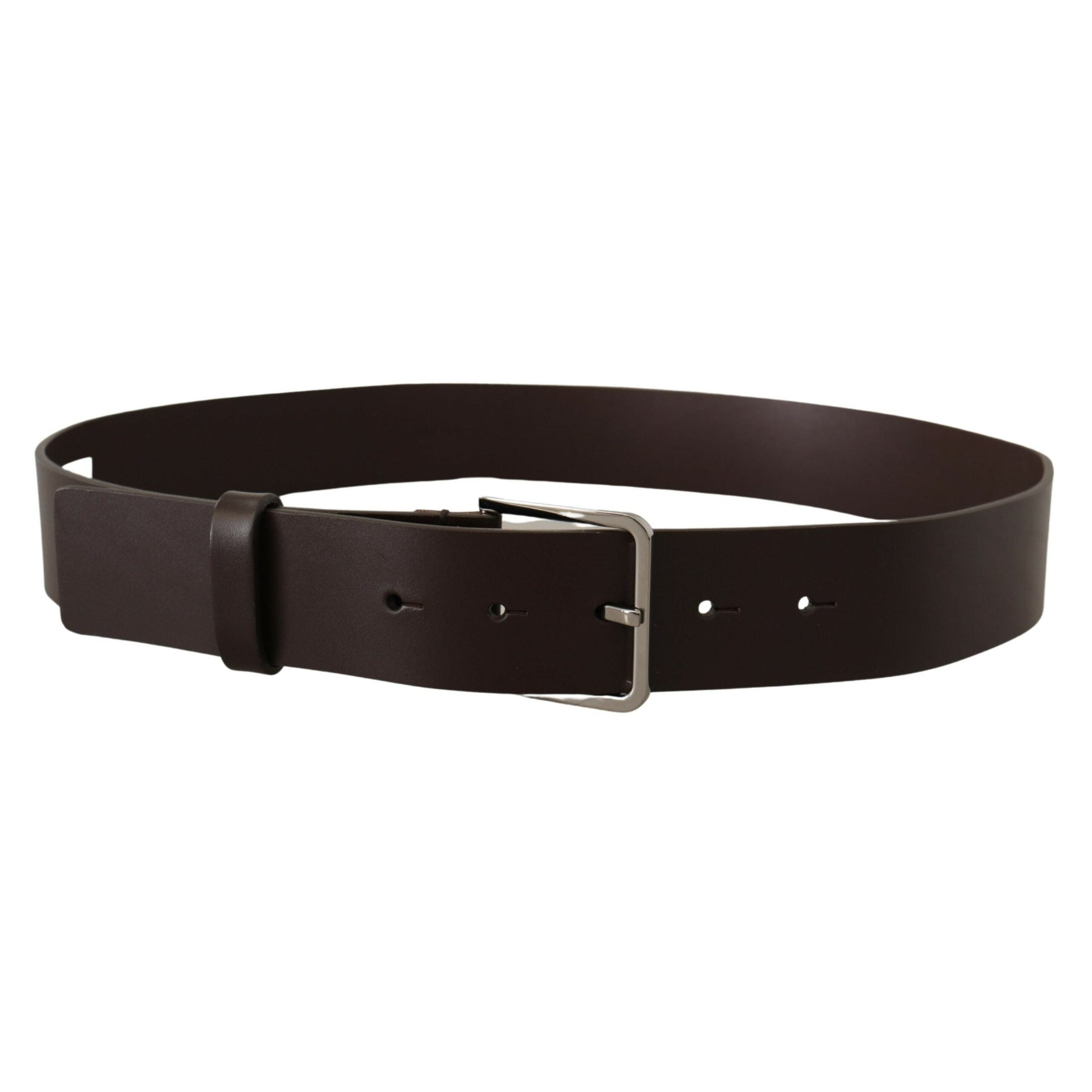 Elegant Dark Brown Leather Belt