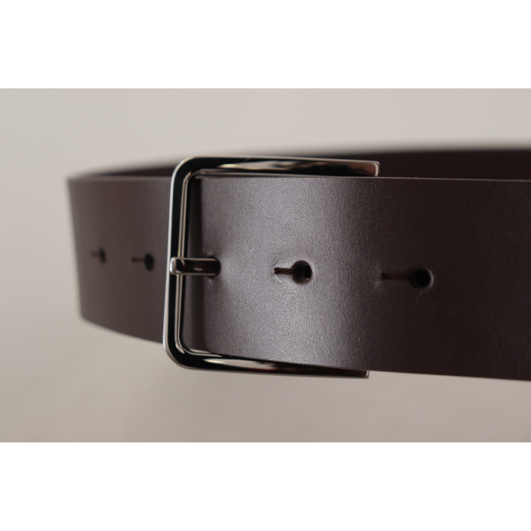 Elegant Dark Brown Leather Belt