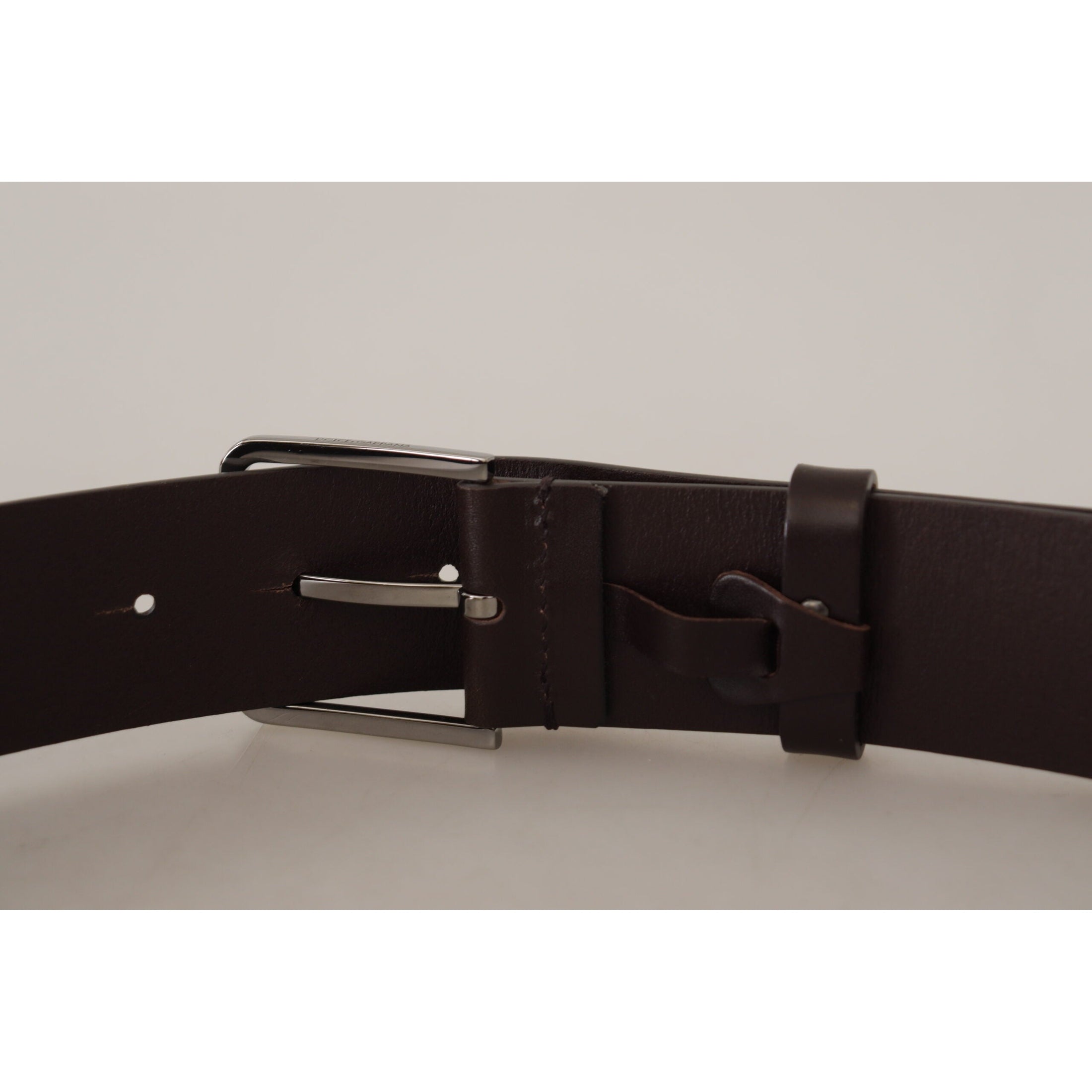 Elegant Dark Brown Leather Belt