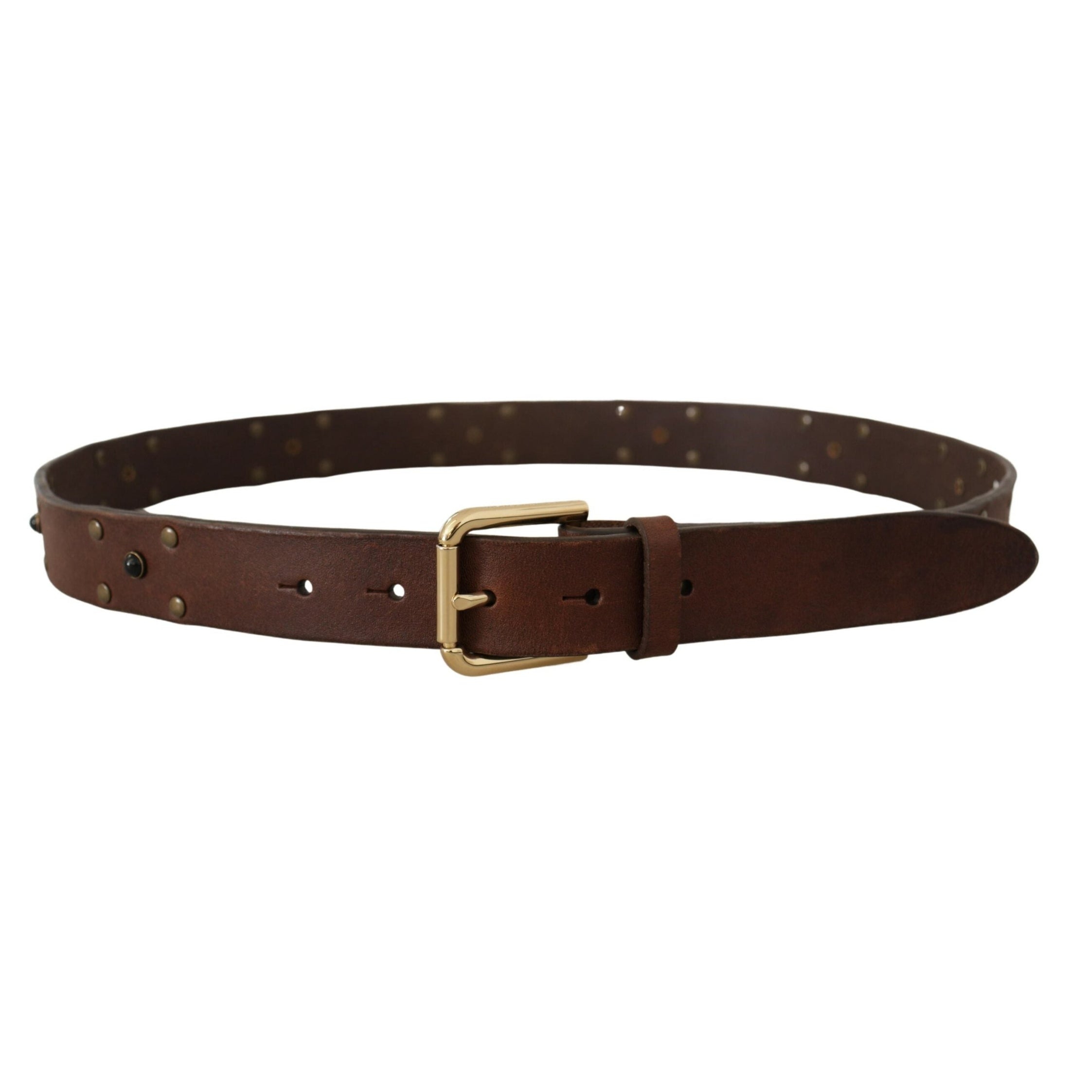 Elegant Leather Belt with Metal Buckle