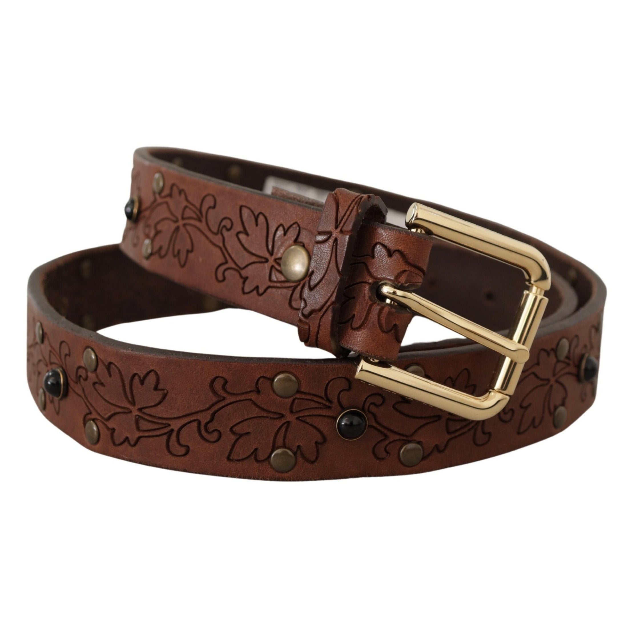 Elegant Leather Belt with Metal Buckle