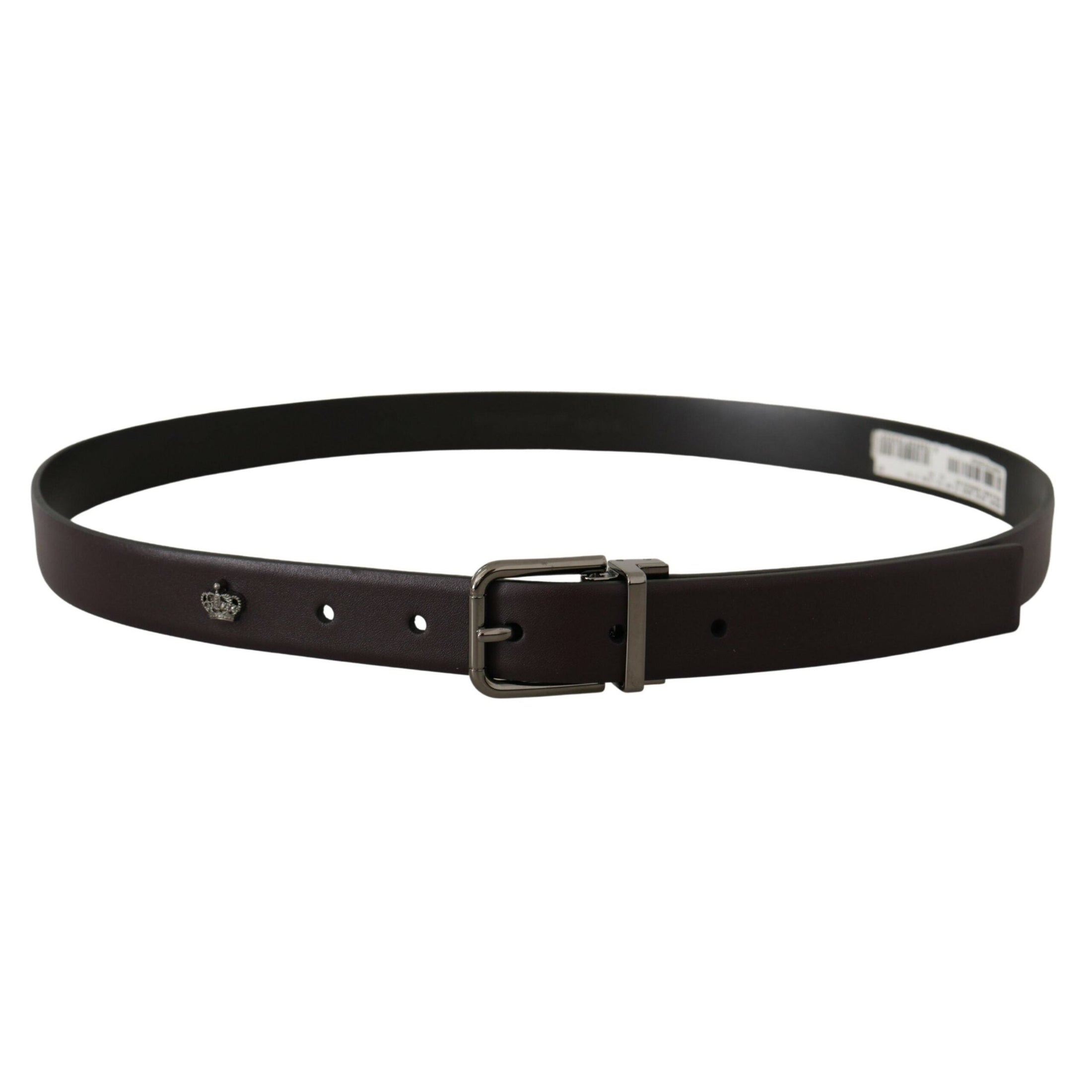 Elegant Dark Brown Leather Belt