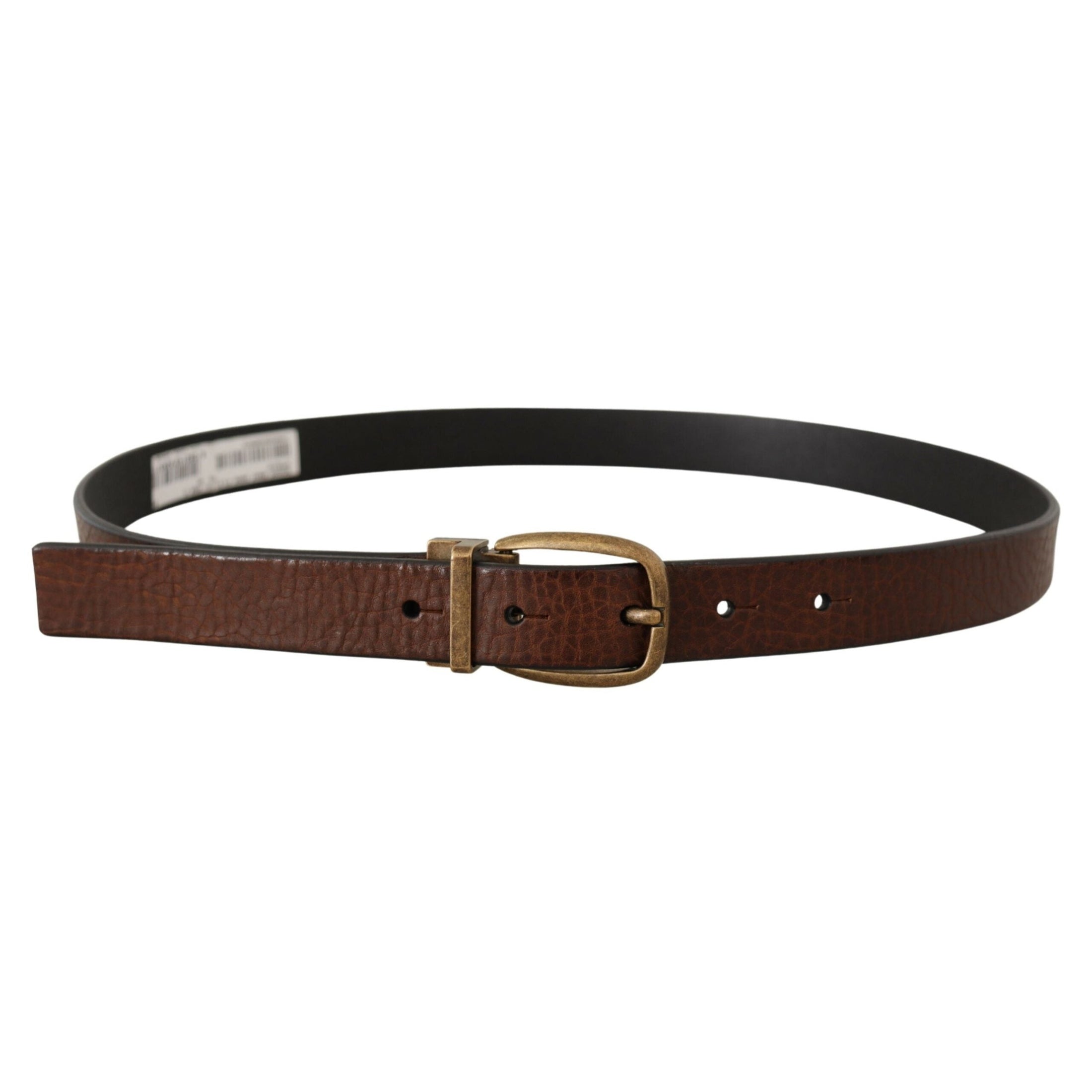 Elegant Leather Belt with Metal Buckle