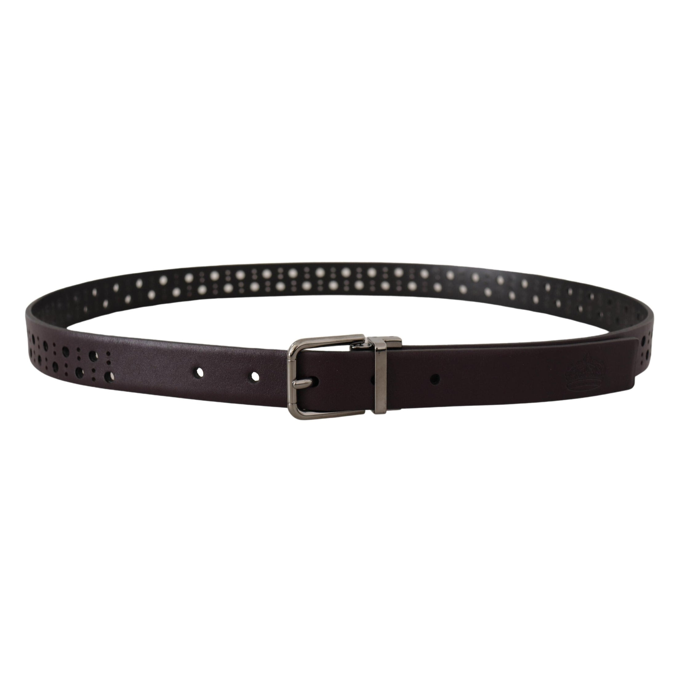 Elegant Dark Purple Leather Belt