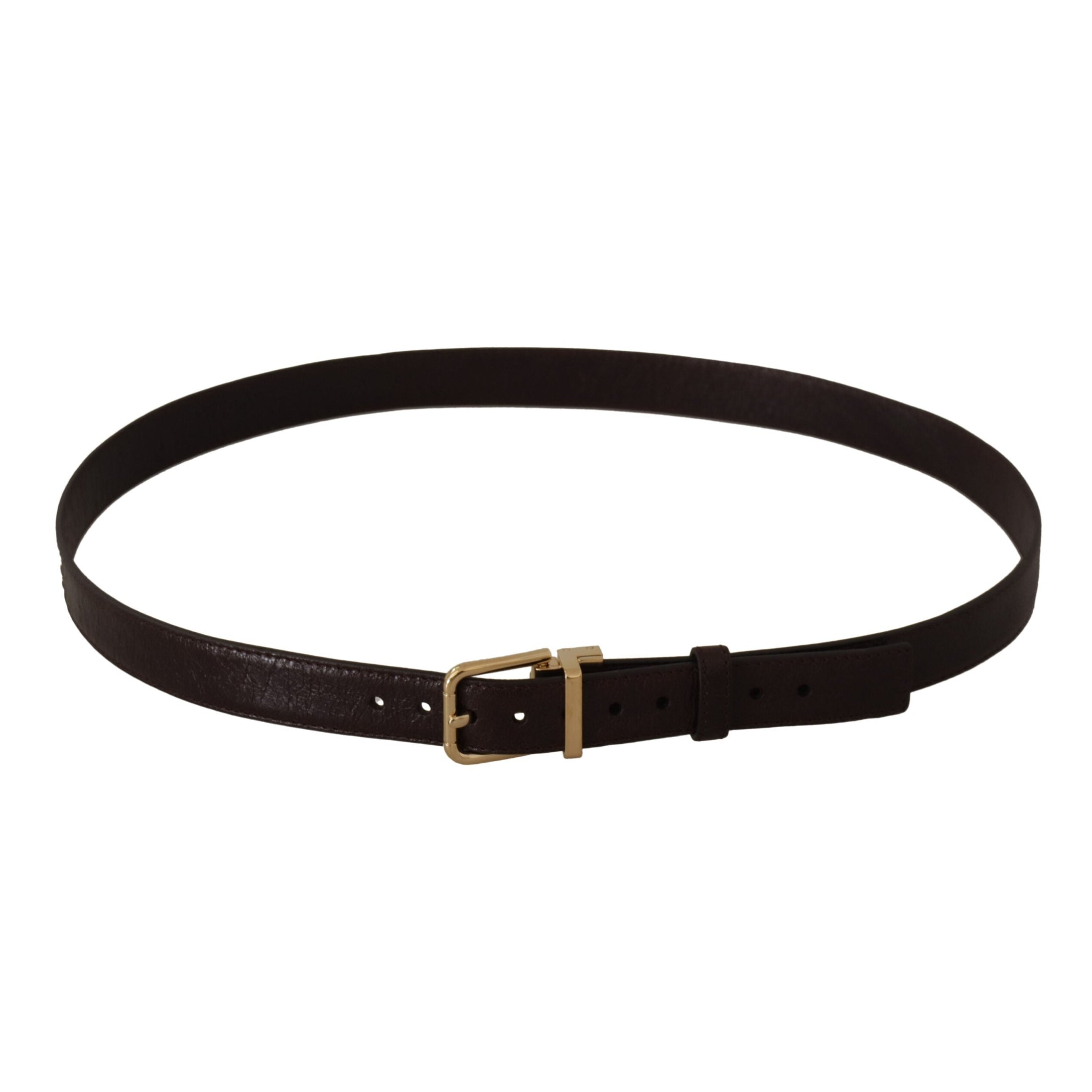 Elegant Leather Belt with Metal Buckle