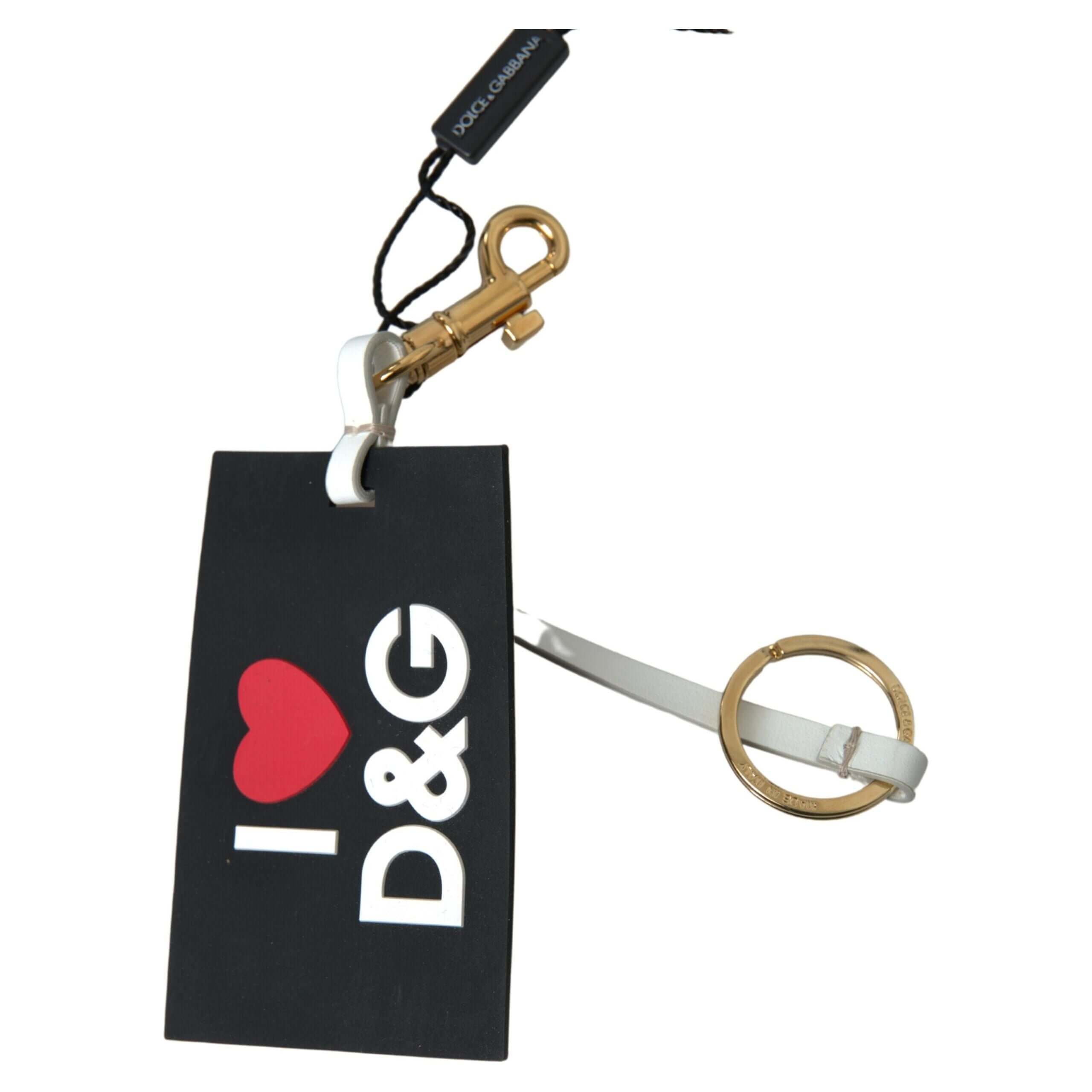 Chic Black and Gold Designer Keychain