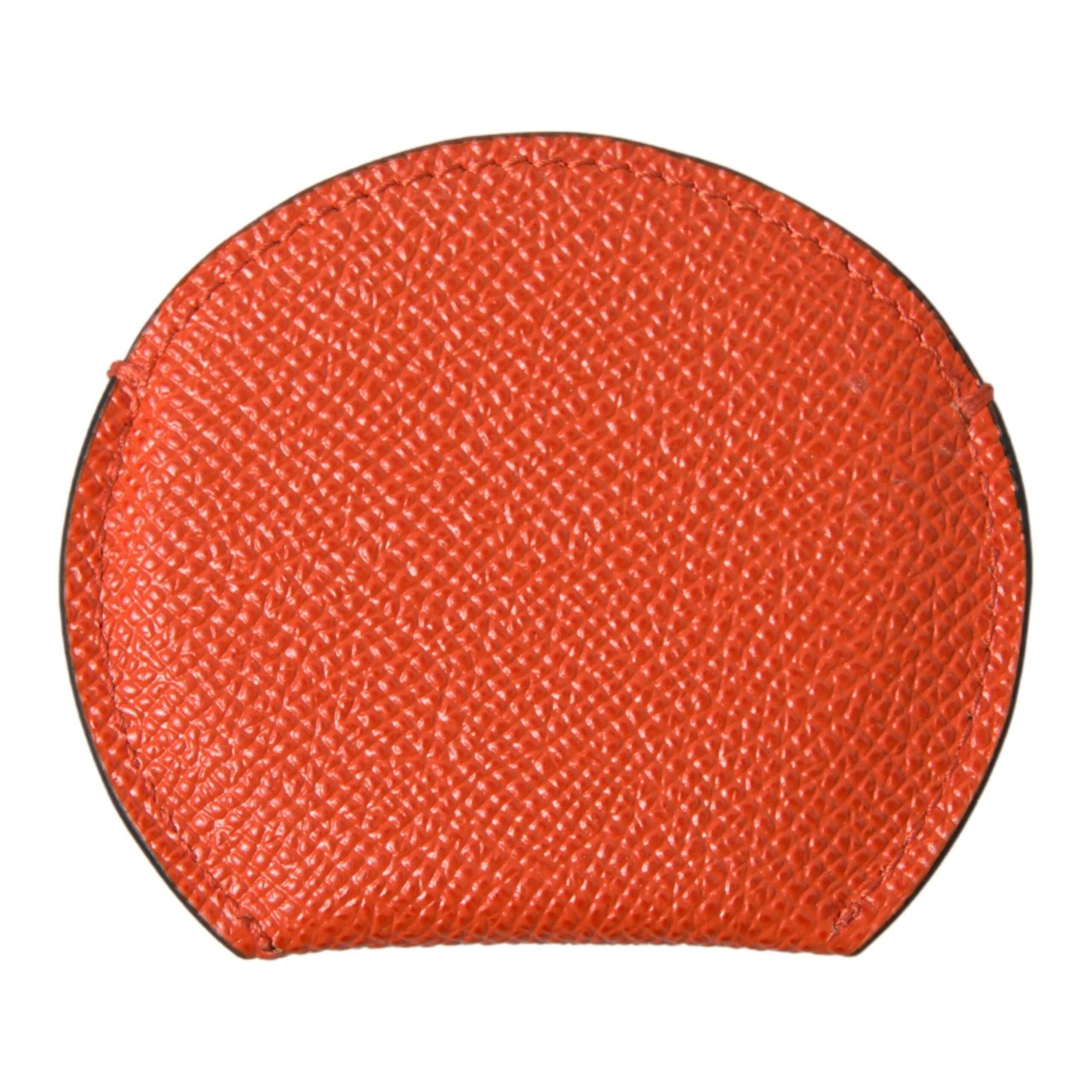 Elegant Orange Calfskin Mirror Holder