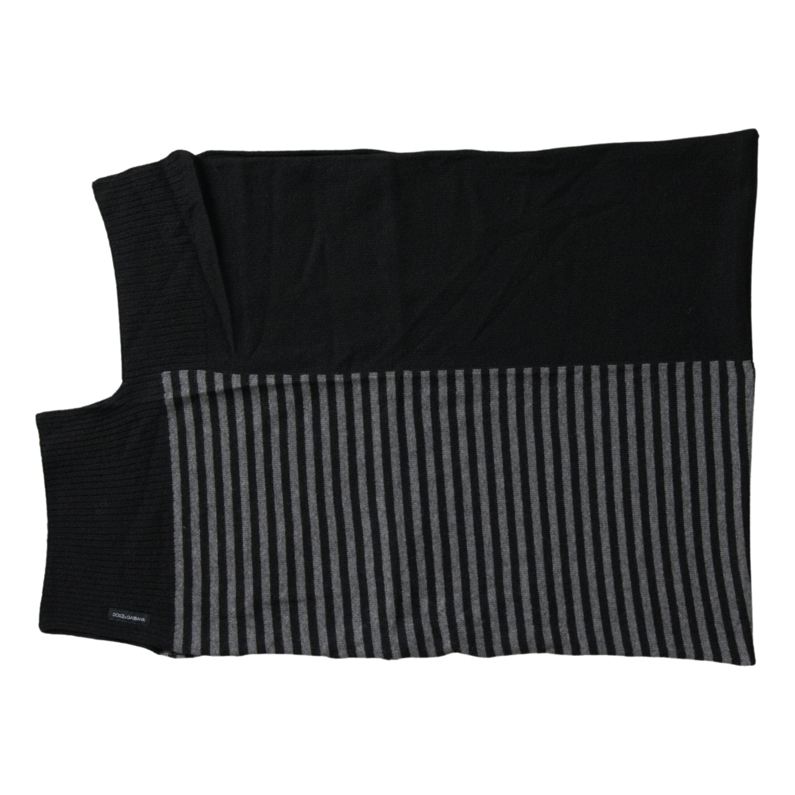 Elegant Striped Wool Blend Men's Scarf